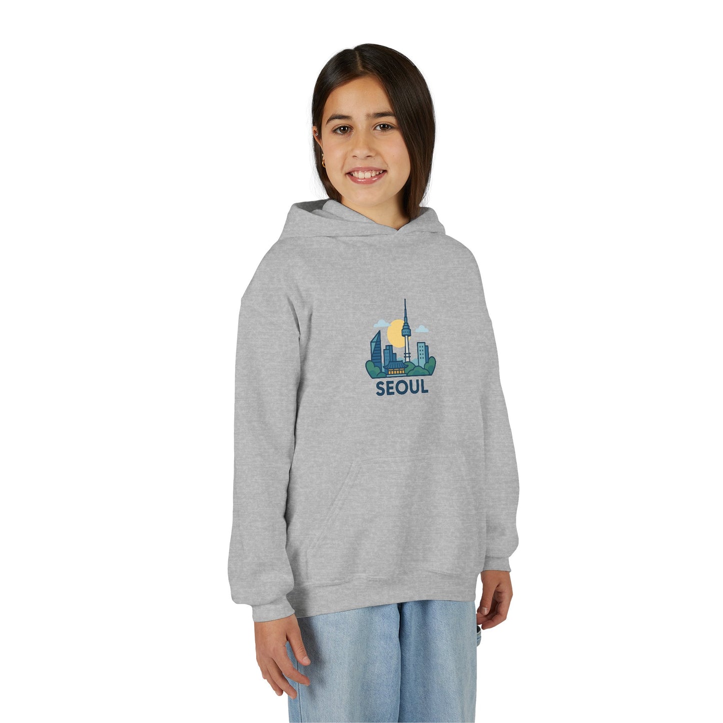 Seoul, World Cityscape Youth Hoodie - Travel Lovers Gift, Cozy Sweatshirt for Teens, Urban Fashion, Vacation Vibes, Gifts for Adventurers