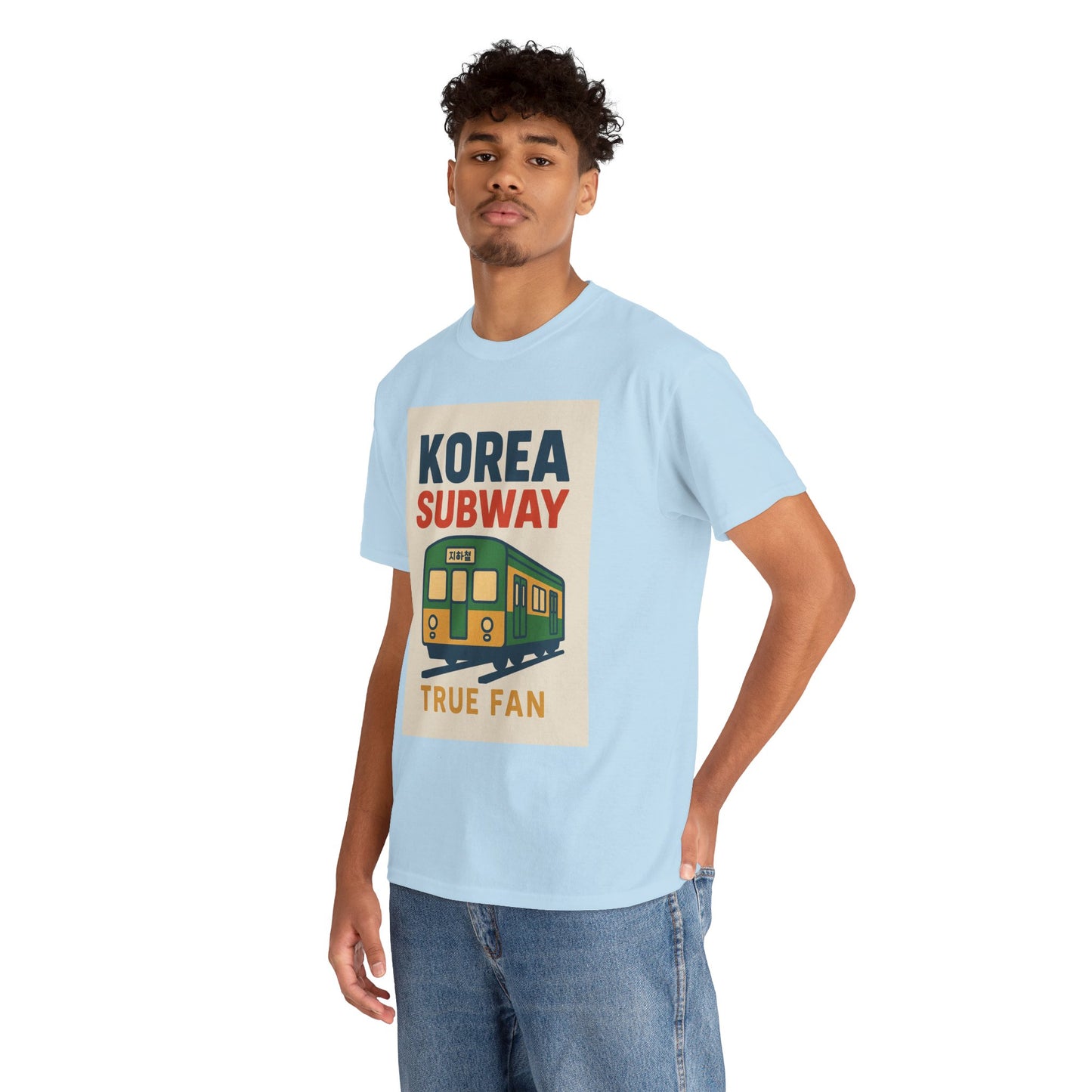 Korea Subway Fan Unisex Heavy Cotton Tee, Graphic Tee, Travel Shirt, Souvenir Shirt, Cool Casual Wear