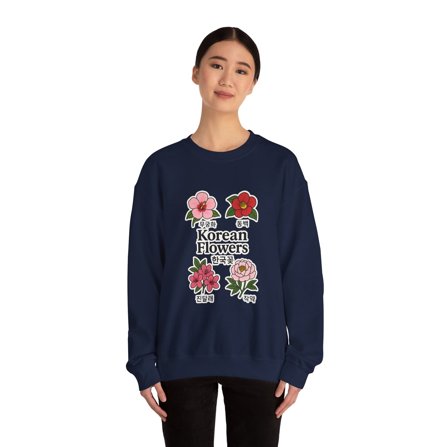 Korean Flowers Unisex Crewneck - Spring Wear