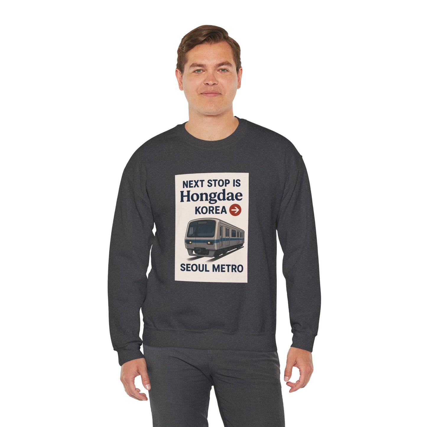 Travel Seoul Crewneck - Next Stop Hongdae