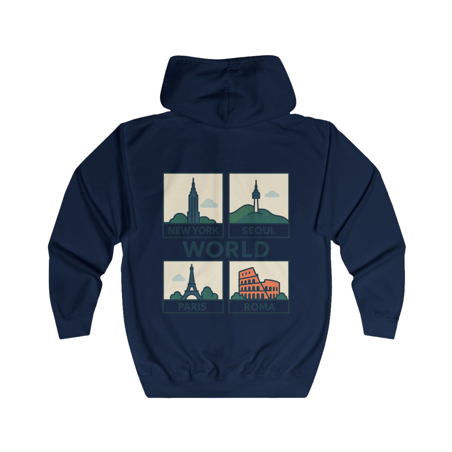 Travel-Inspired Unisex Hoodie with famous cities, Cozy Casual Wear, Perfect for Travel Lovers, Gift for Friends, Adventure Apparel