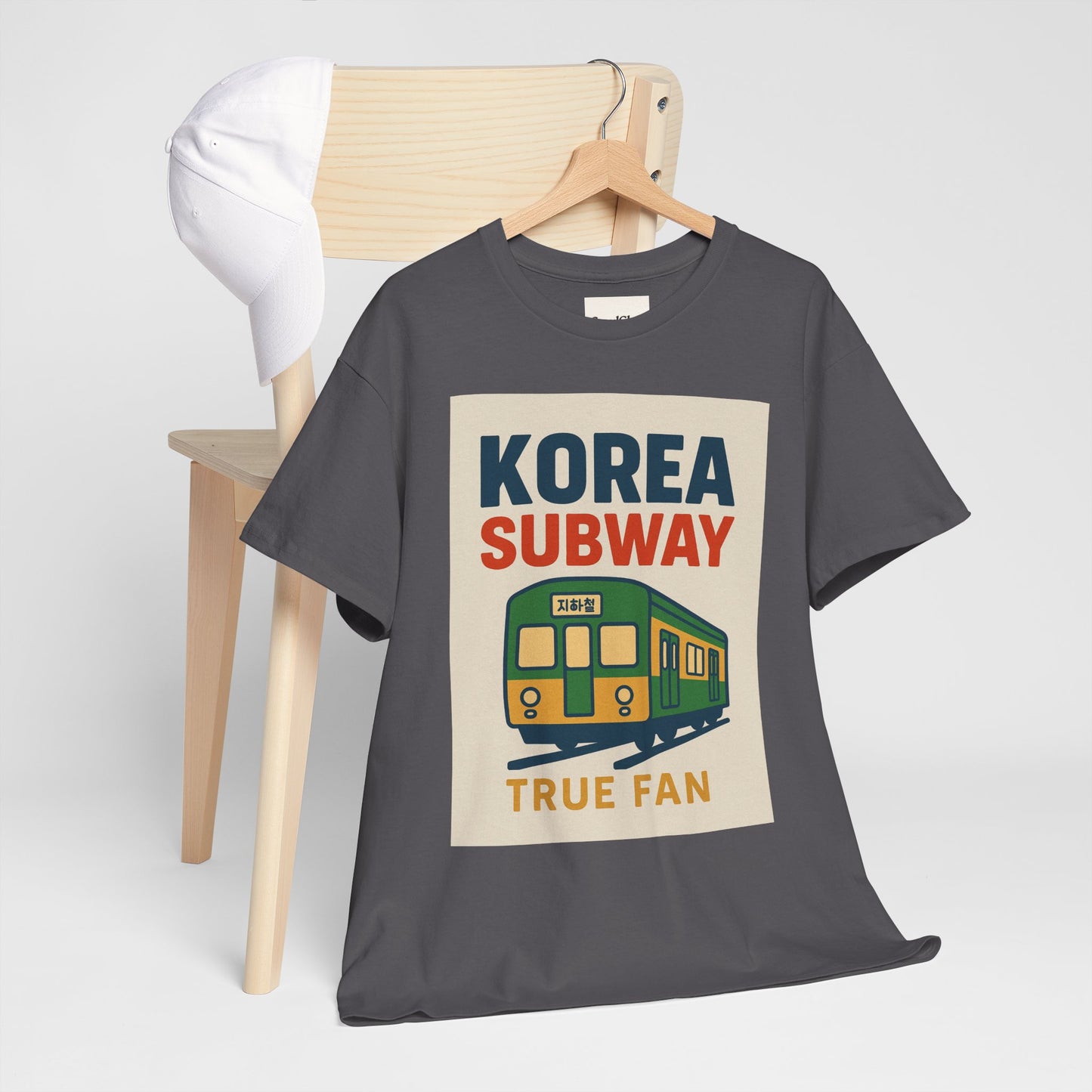 Korea Subway Fan Unisex Heavy Cotton Tee, Graphic Tee, Travel Shirt, Souvenir Shirt, Cool Casual Wear