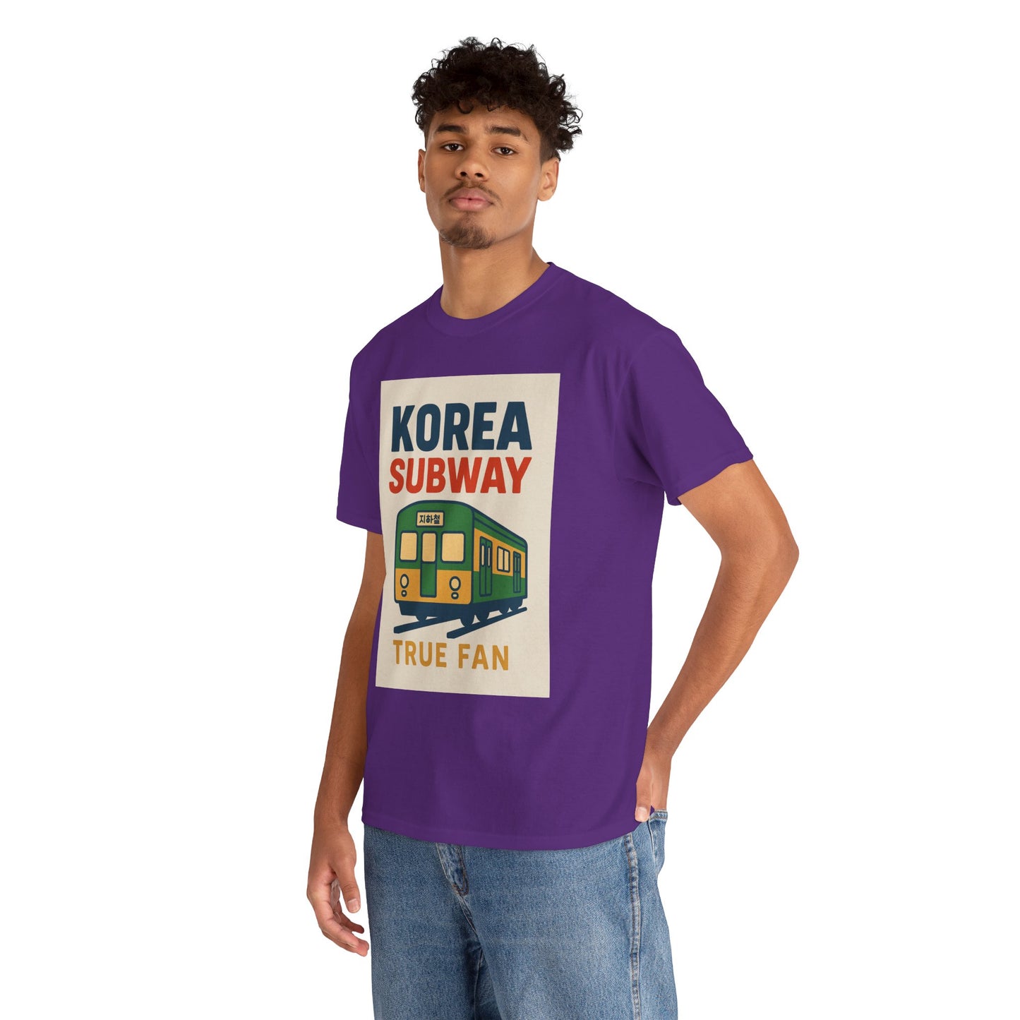 Korea Subway Fan Unisex Heavy Cotton Tee, Graphic Tee, Travel Shirt, Souvenir Shirt, Cool Casual Wear