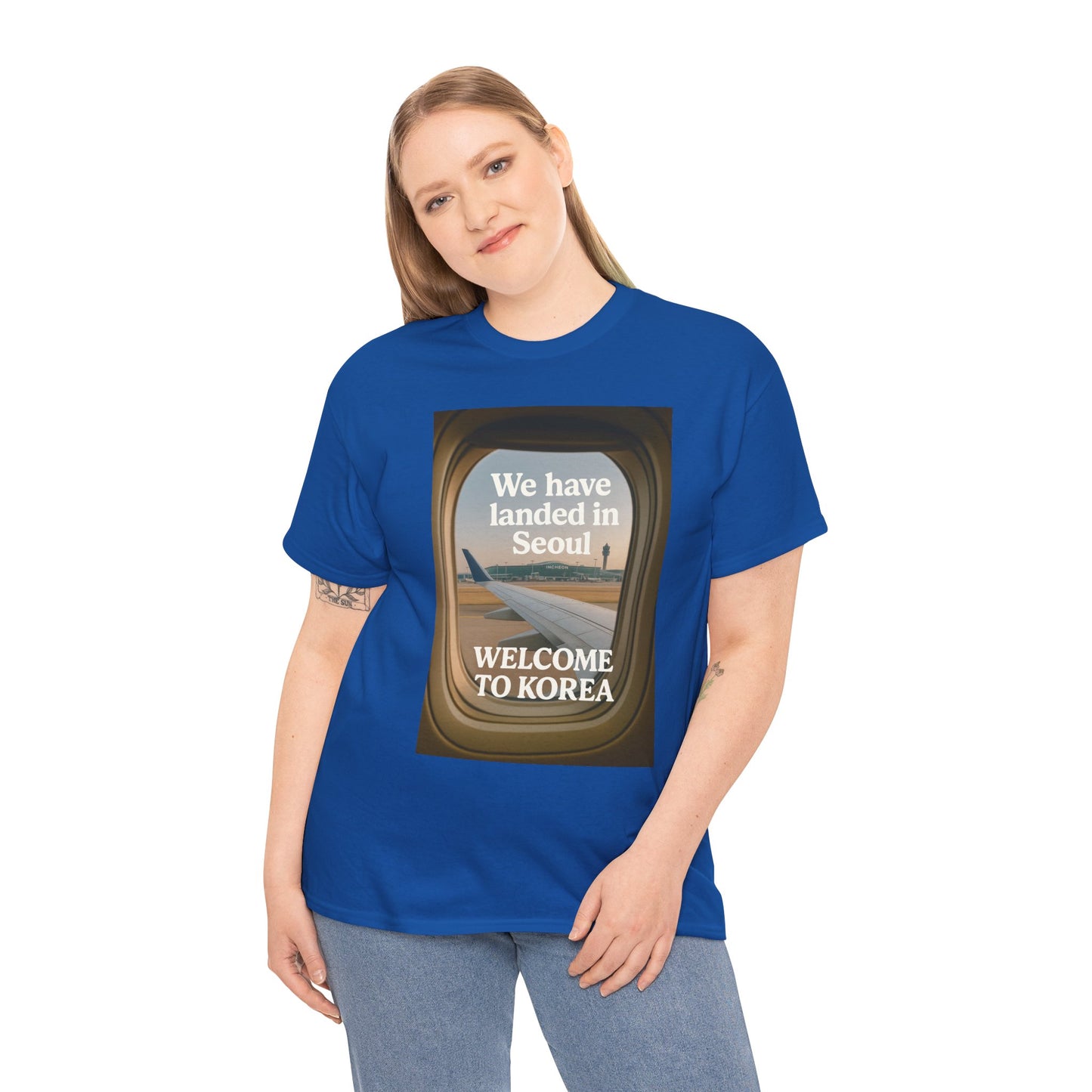 Landed in Seoul, Seoul Travel Tee - Welcome to Korea Unisex Cotton T-Shirt, Casual Travel Shirt, Gift for Travelers, Vintage Airplane Design Shirt, [...]