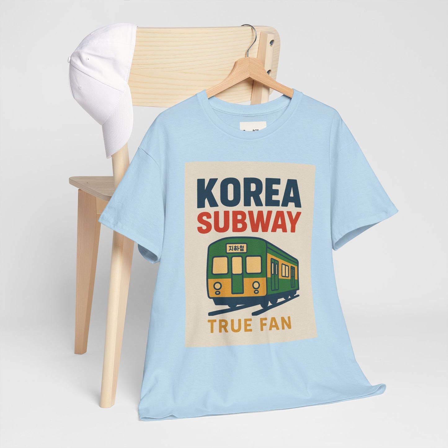 Korea Subway Fan Unisex Heavy Cotton Tee, Graphic Tee, Travel Shirt, Souvenir Shirt, Cool Casual Wear