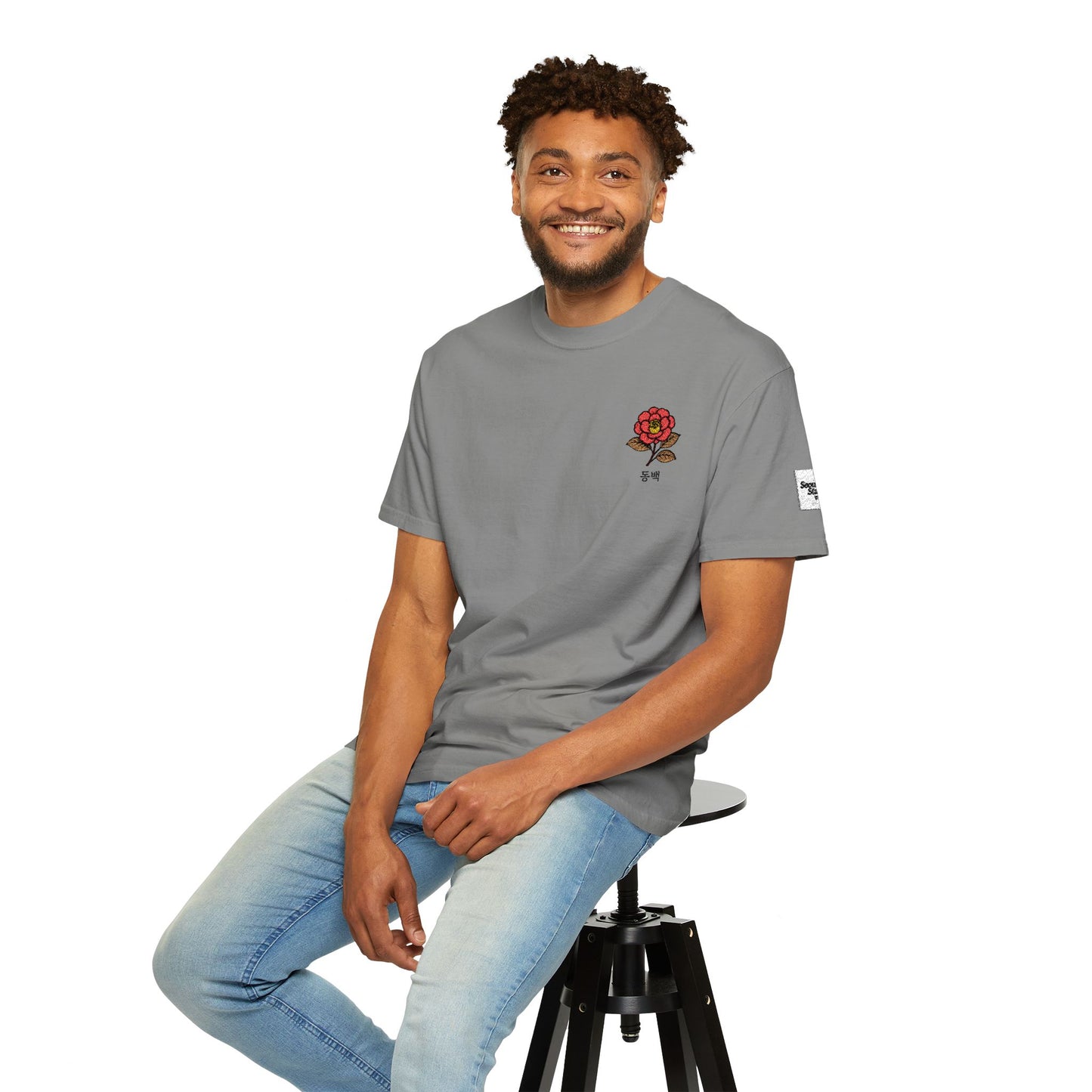Korean Floral Embroidered T-Shirt - Nature Gift