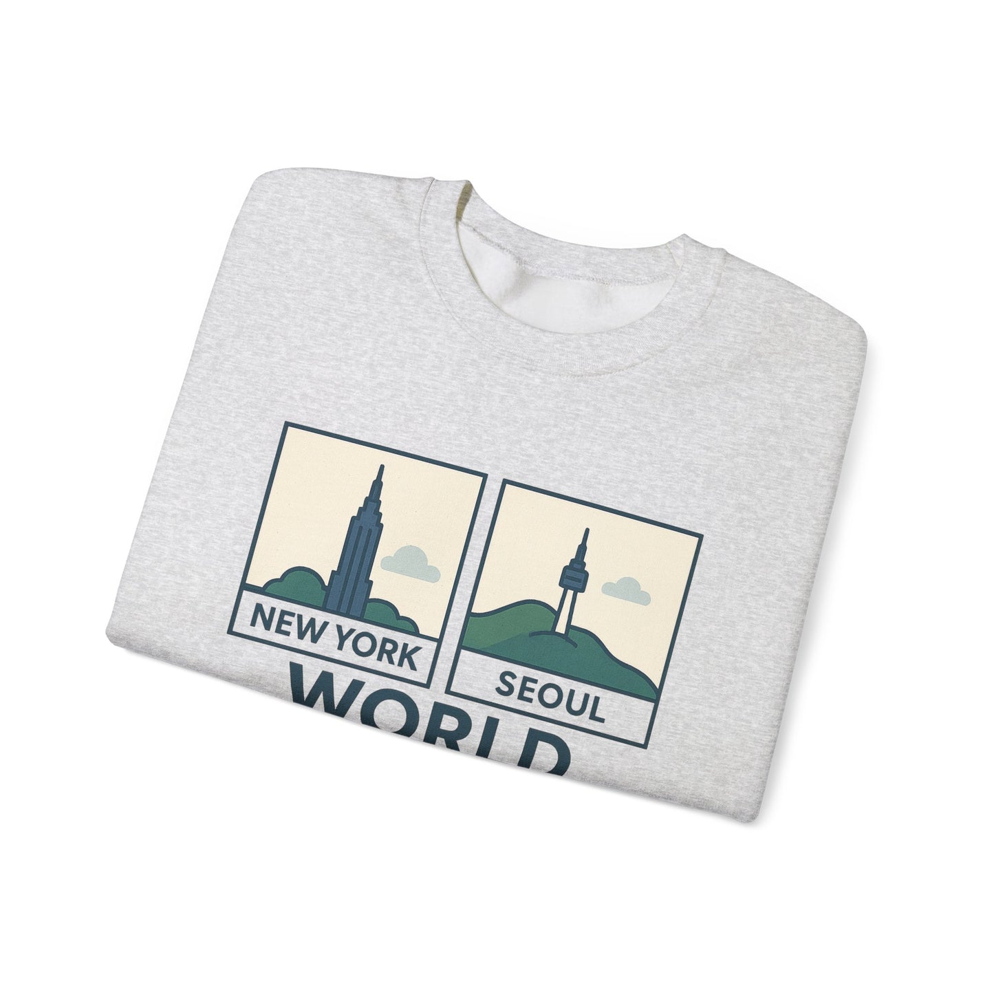World City Crewneck Sweatshirt, Cozy Travel Sweatshirt, Unisex Souvenir Sweatshirt, New York Seoul Paris Roma Gift, Adventure Sweatshirt