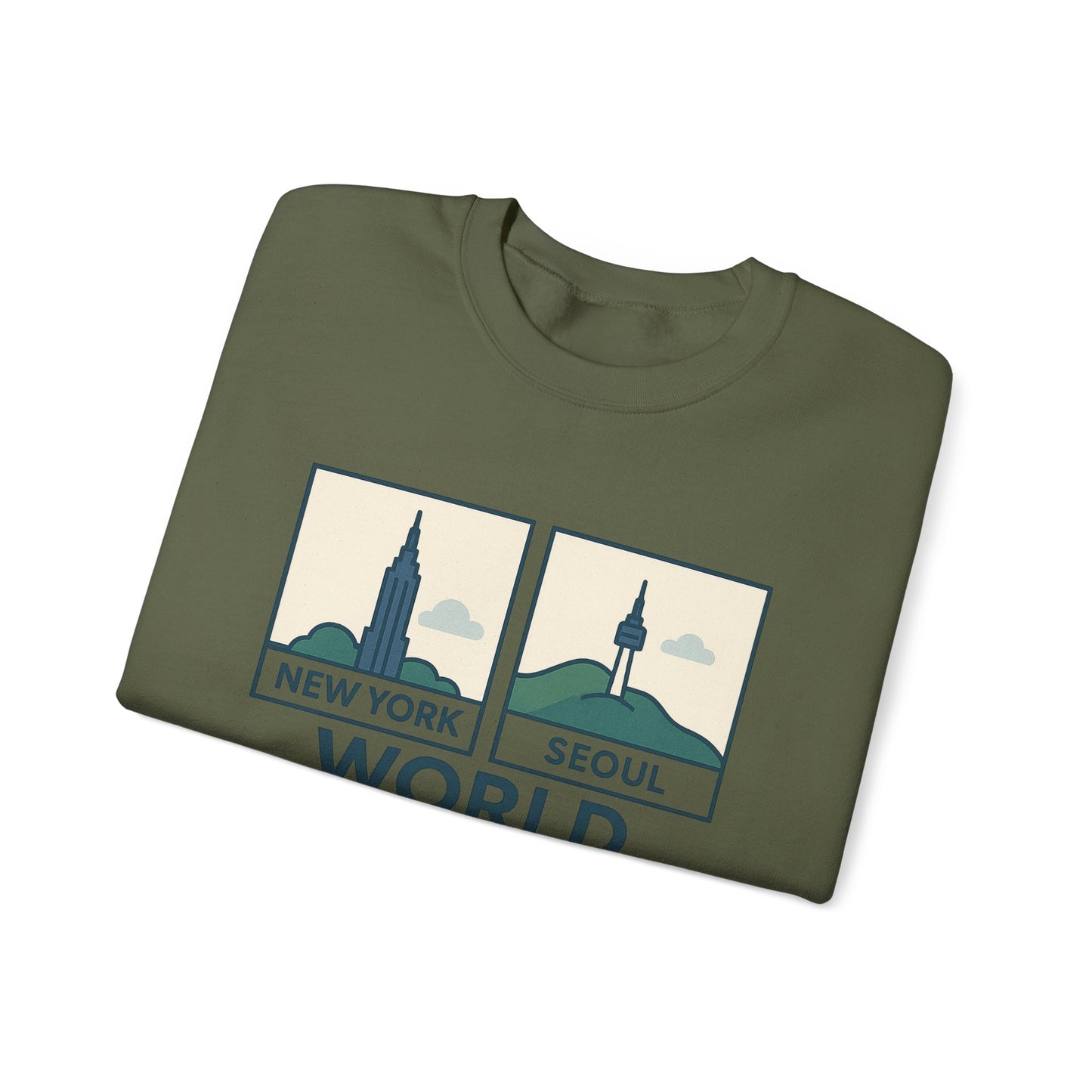 World City Crewneck Sweatshirt, Cozy Travel Sweatshirt, Unisex Souvenir Sweatshirt, New York Seoul Paris Roma Gift, Adventure Sweatshirt