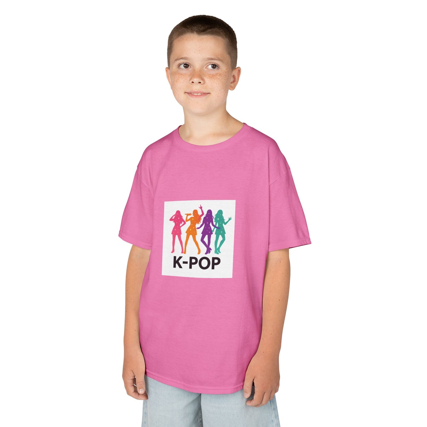 K-Pop Kids Tee, Fun Youth Shirt, Colorful Graphic Tee, Trendy Kids Apparel, Perfect Gift for Music Lovers
