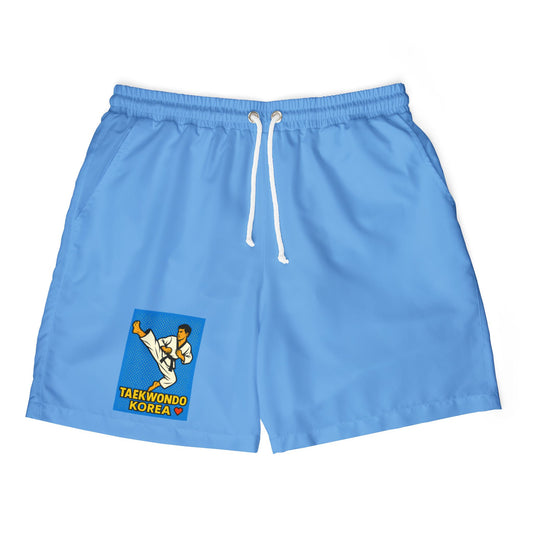 Vibrant Taekwondo Swim Shorts, Unisex Swimwear for Beach Days, Summer Fitness, Martial Arts Enthusiasts, Vacation Wear, Gift for Him