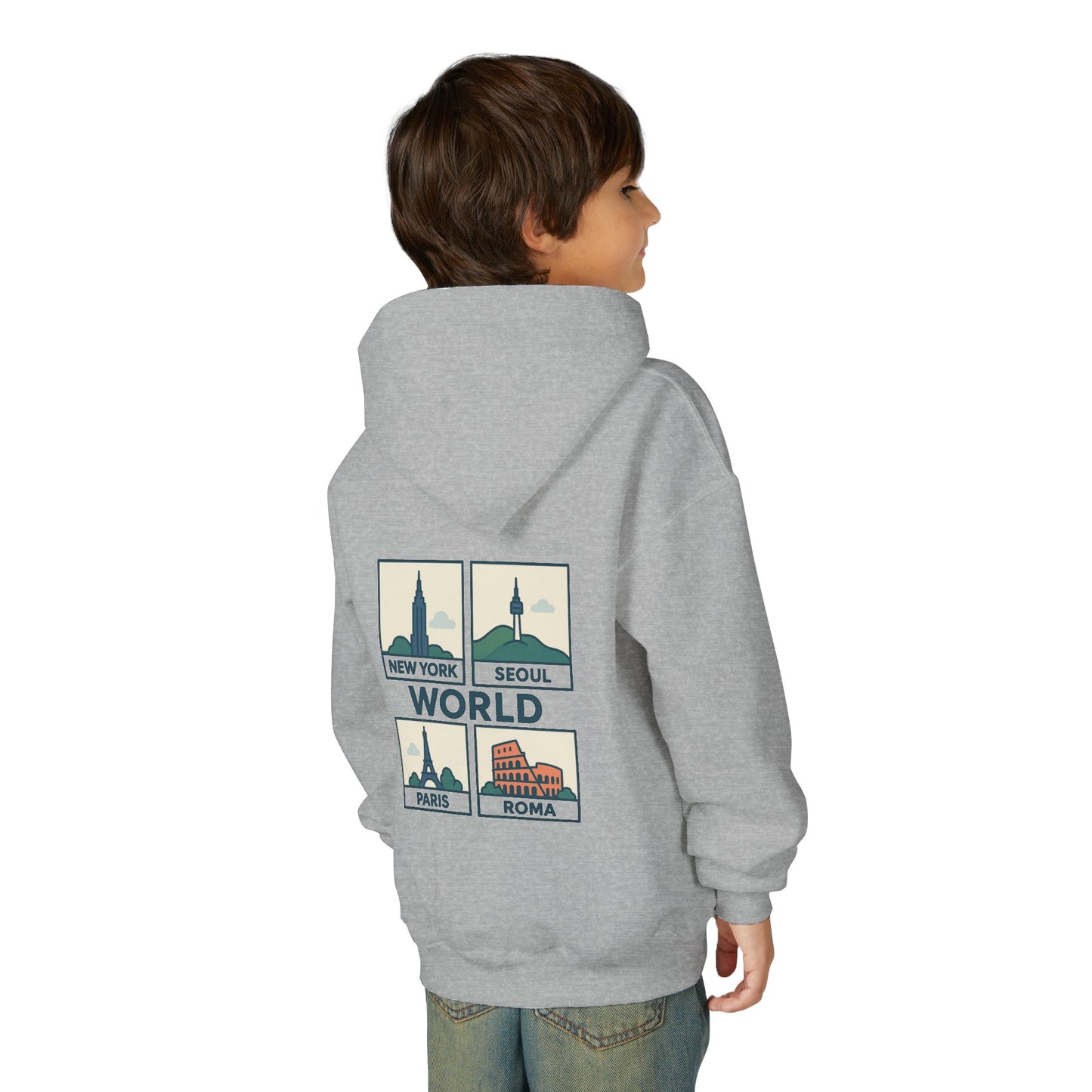 Seoul, World Cityscape Youth Hoodie - Travel Lovers Gift, Cozy Sweatshirt for Teens, Urban Fashion, Vacation Vibes, Gifts for Adventurers
