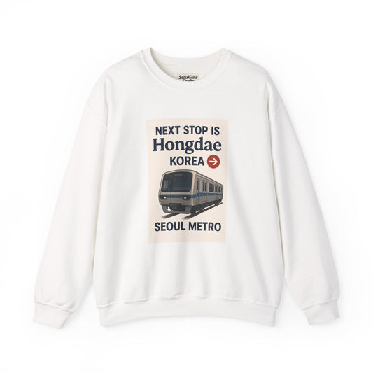 Travel Seoul Crewneck - Next Stop Hongdae