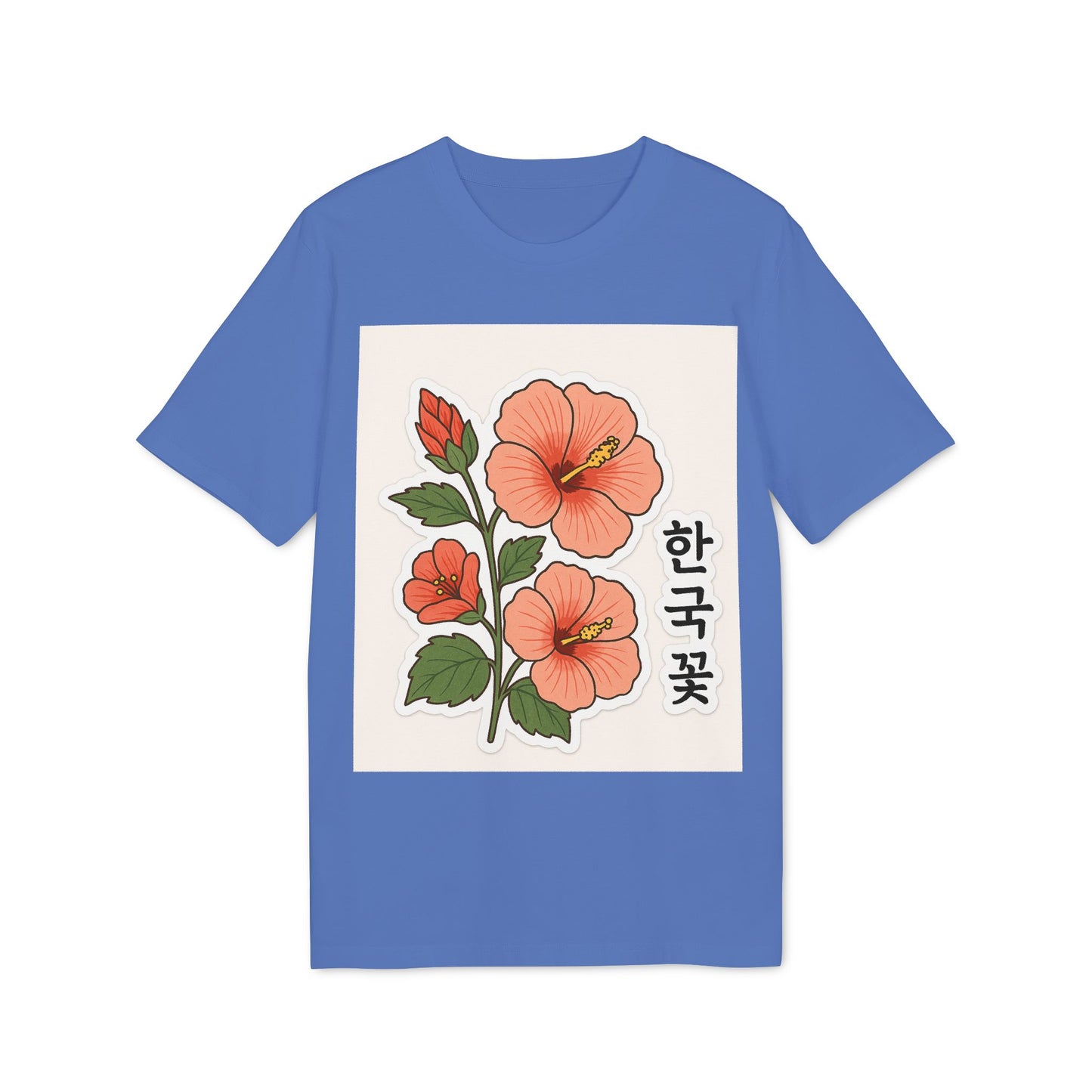 Floral Korean Graphic T-Shirt | Unisex Casual Wear | Perfect for Summer, Gifts, Streetwear, Everyday Style