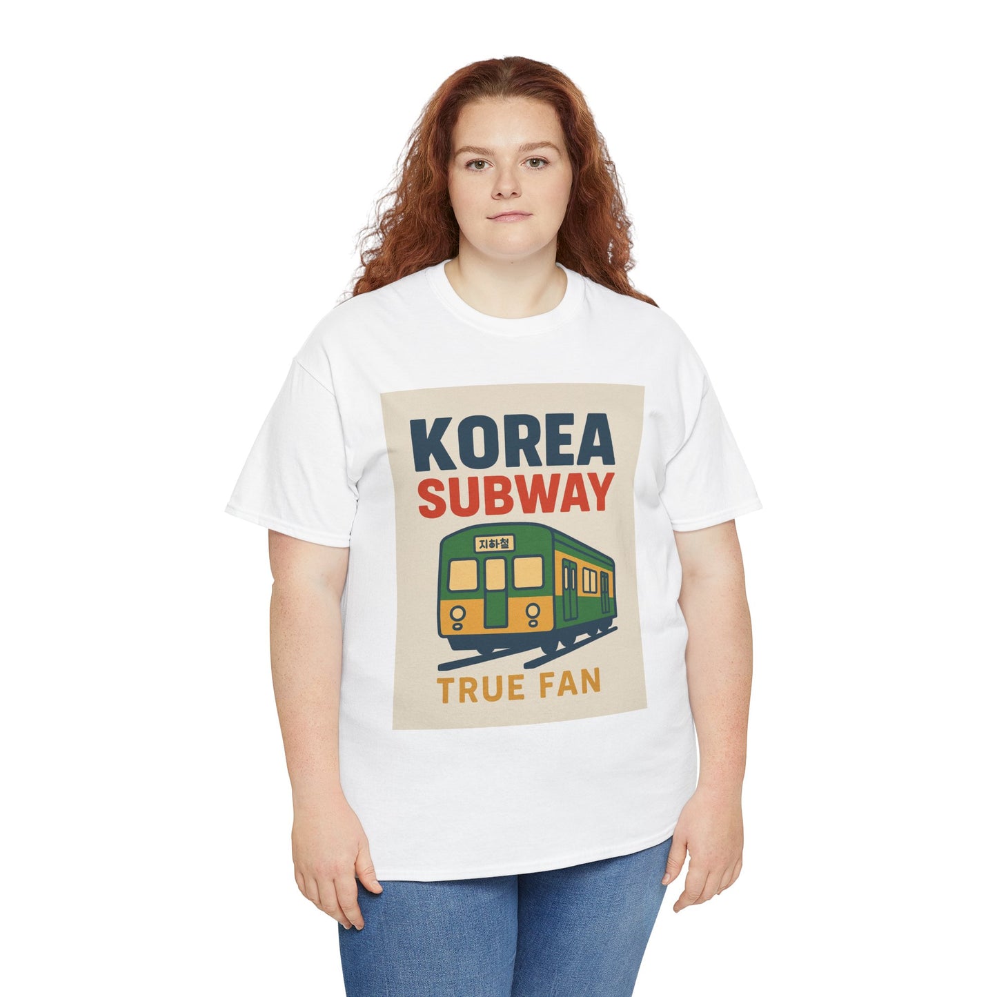 Korea Subway Fan Unisex Heavy Cotton Tee, Graphic Tee, Travel Shirt, Souvenir Shirt, Cool Casual Wear