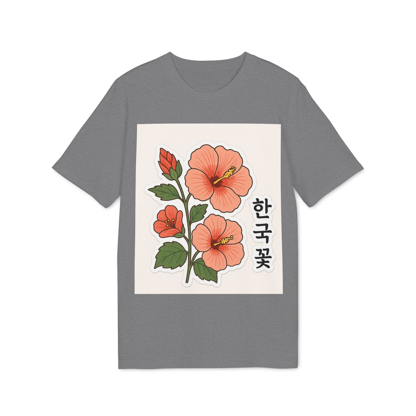 Floral Korean Graphic T-Shirt | Unisex Casual Wear | Perfect for Summer, Gifts, Streetwear, Everyday Style