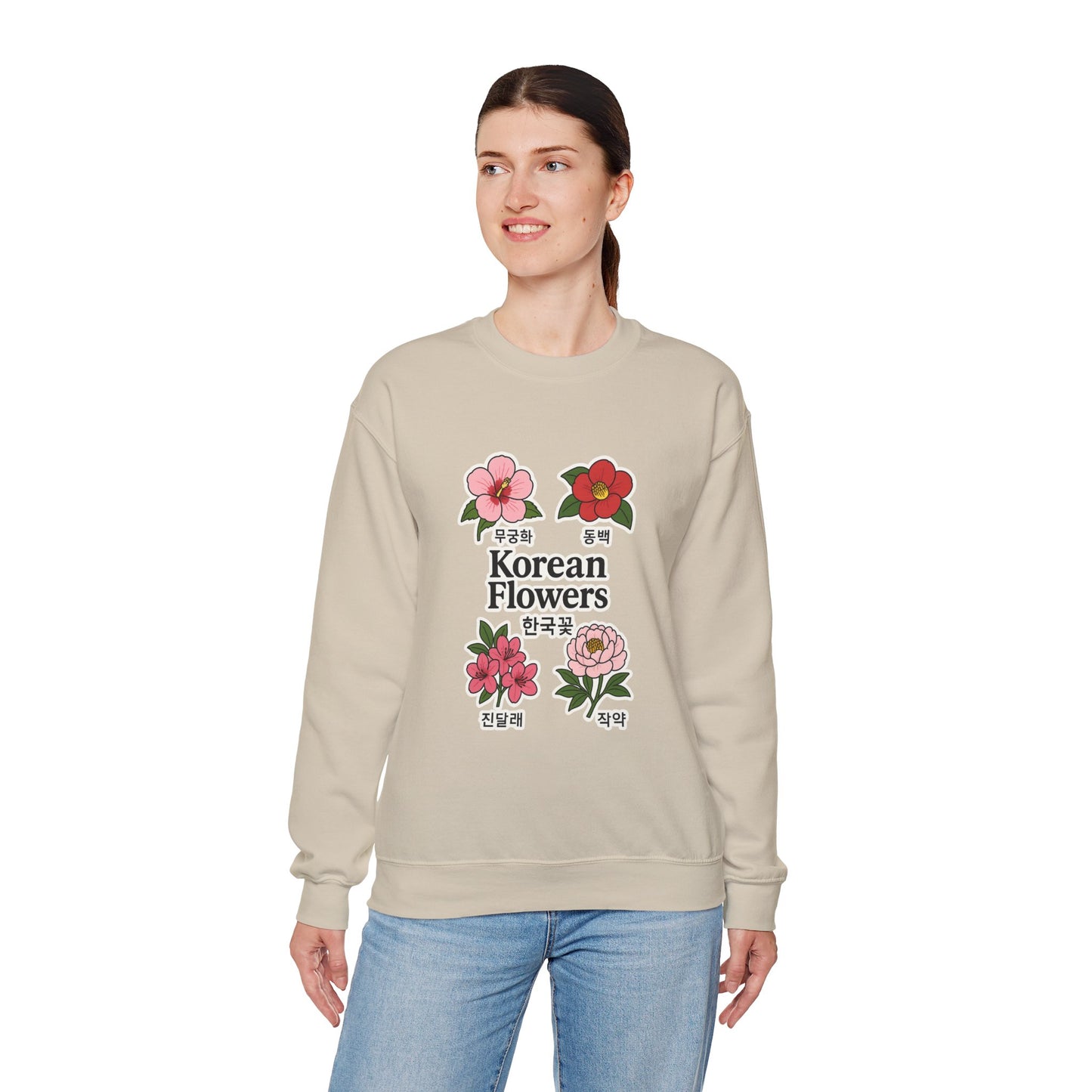 Korean Flowers Unisex Crewneck - Spring Wear