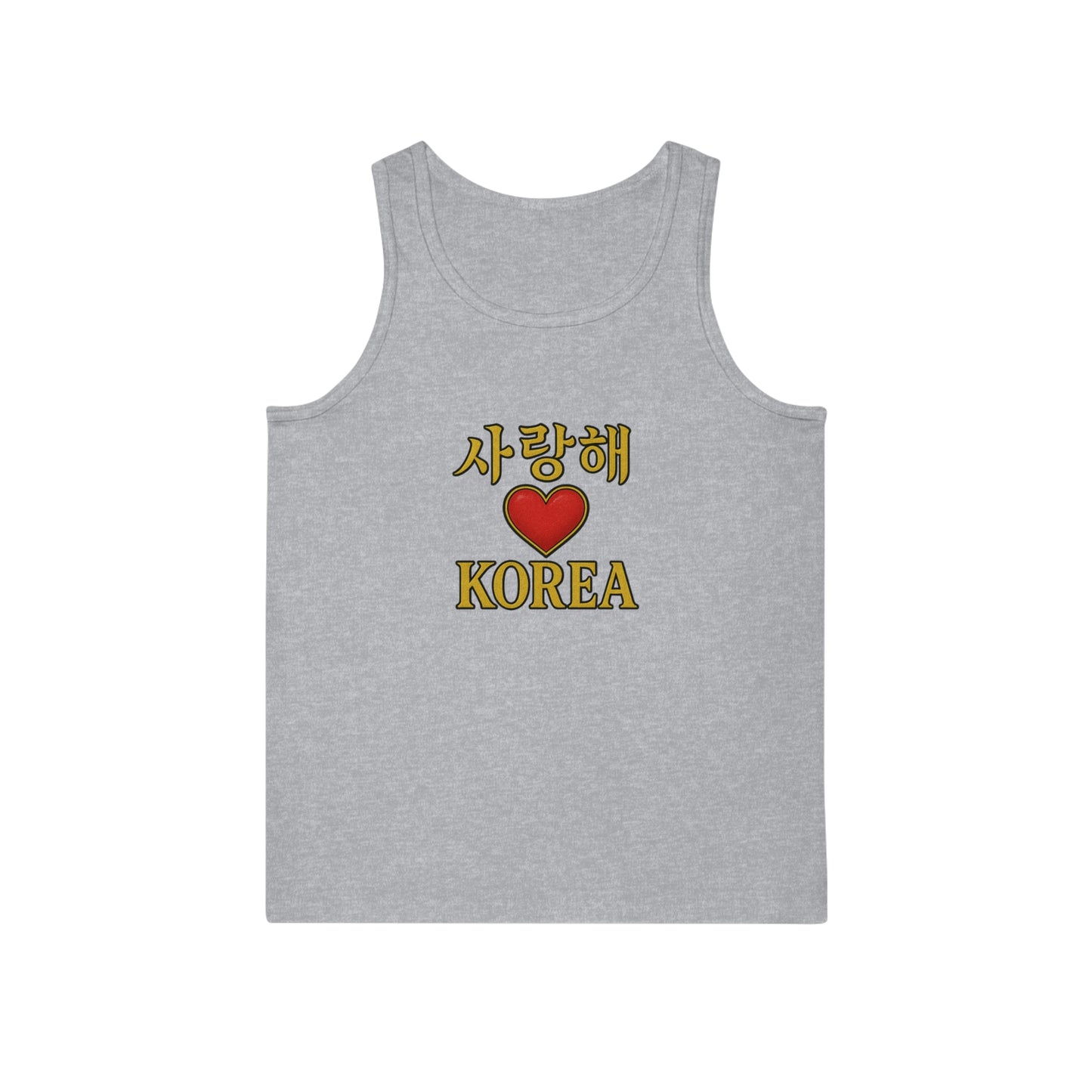 Love  Korea Tank Top, Unisex Summer Shirt, Casual Wear, Gift for Fans, Vacation Outfit, Korea Lover Apparel