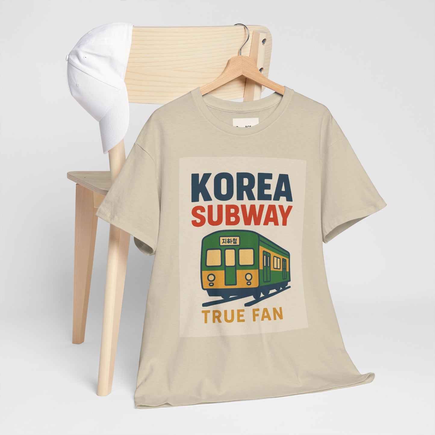 Korea Subway Fan Unisex Heavy Cotton Tee, Graphic Tee, Travel Shirt, Souvenir Shirt, Cool Casual Wear