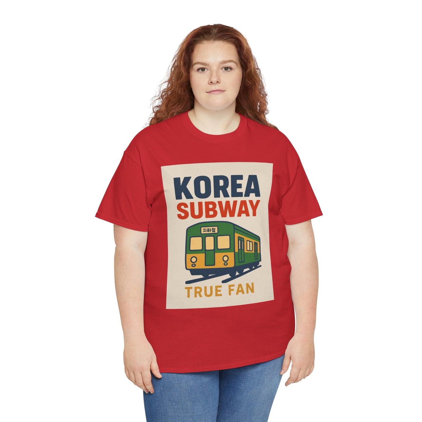 Korea Subway Fan Unisex Heavy Cotton Tee, Graphic Tee, Travel Shirt, Souvenir Shirt, Cool Casual Wear