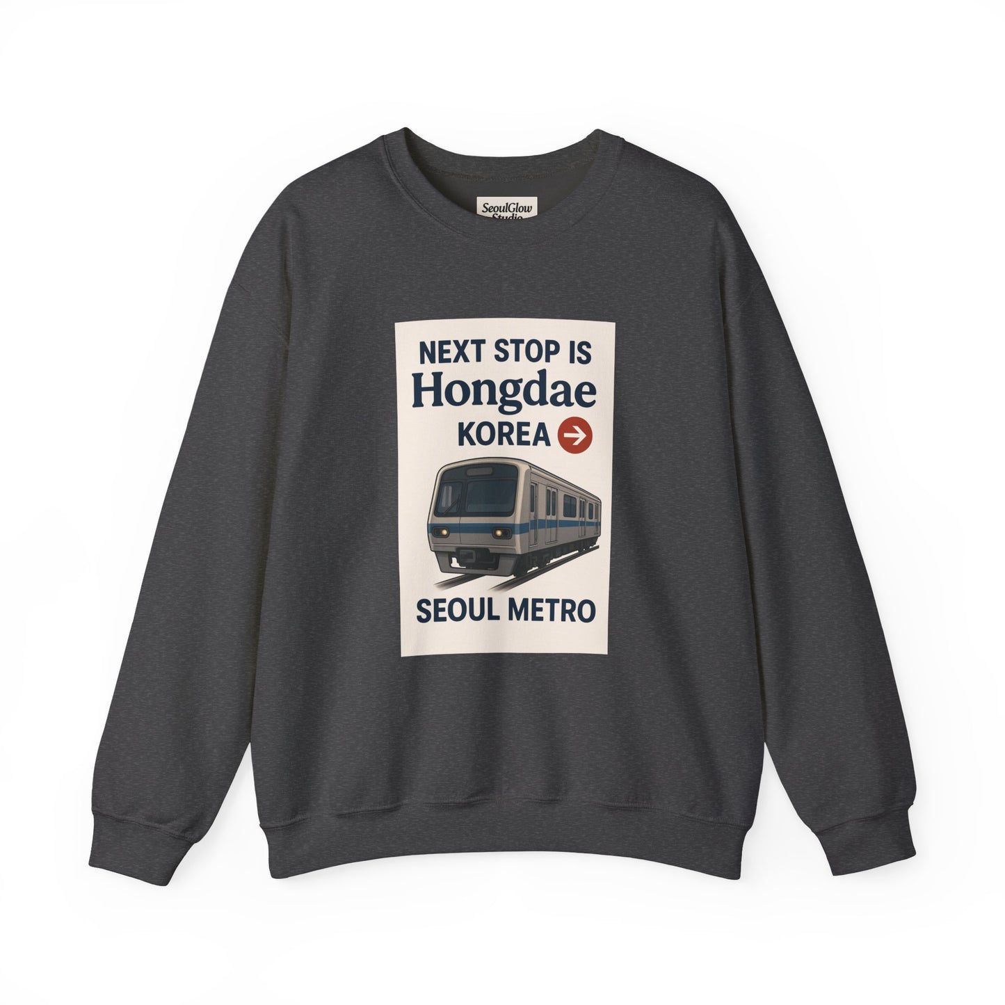 Travel Seoul Crewneck - Next Stop Hongdae
