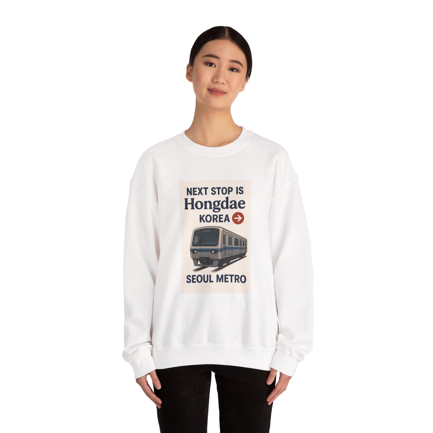 Travel Seoul Crewneck - Next Stop Hongdae
