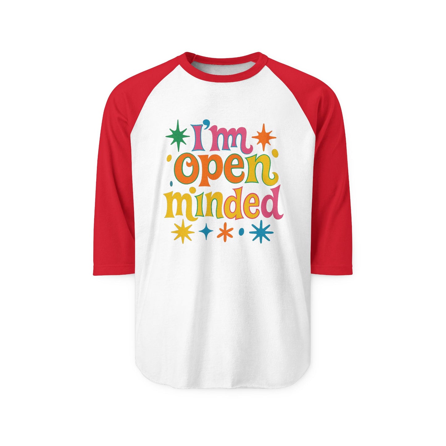 Open-Minded Unisex Raglan Shirt - Fun Graphic