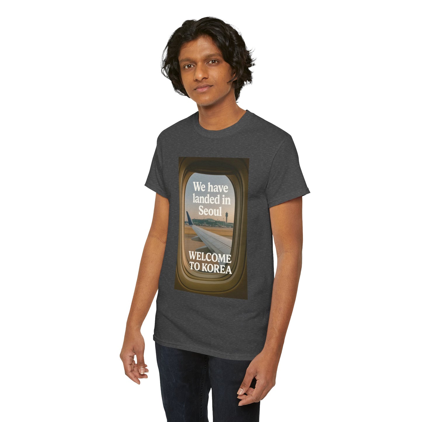 Landed in Seoul, Seoul Travel Tee - Welcome to Korea Unisex Cotton T-Shirt, Casual Travel Shirt, Gift for Travelers, Vintage Airplane Design Shirt, [...]