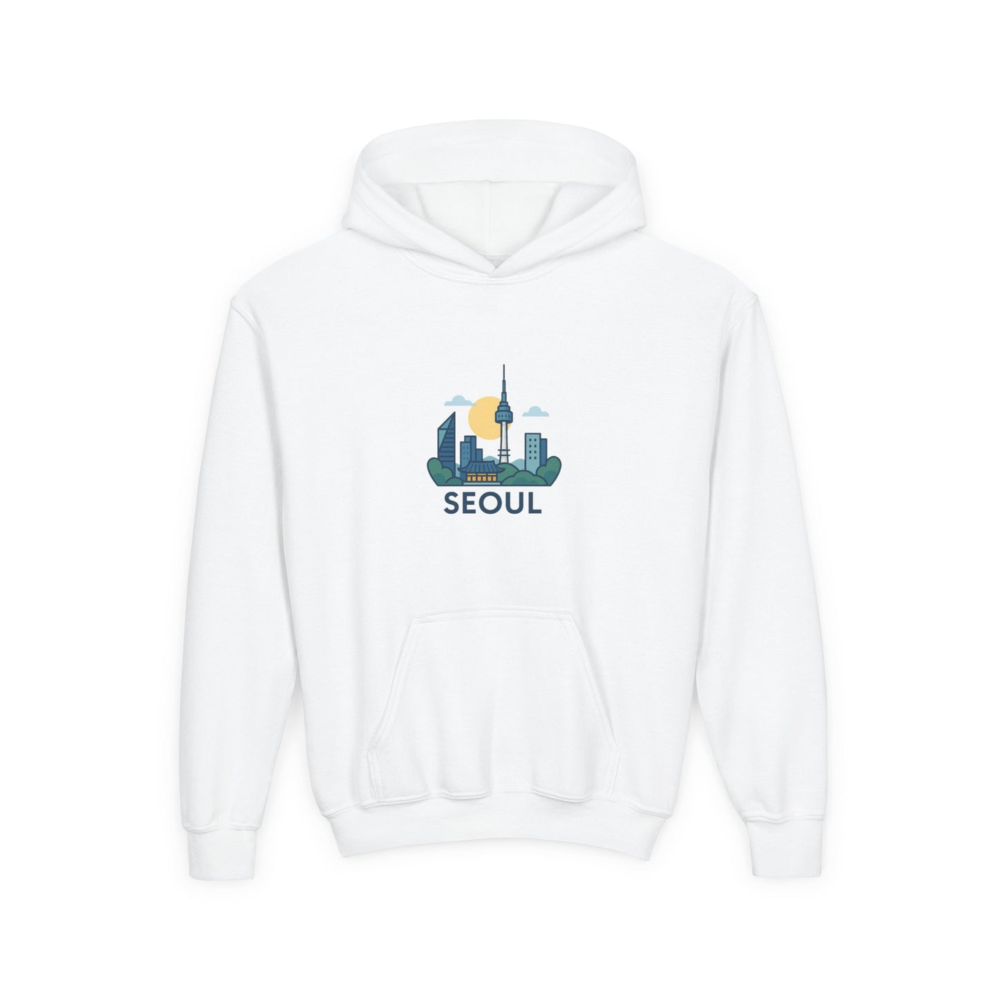 Seoul, World Cityscape Youth Hoodie - Travel Lovers Gift, Cozy Sweatshirt for Teens, Urban Fashion, Vacation Vibes, Gifts for Adventurers