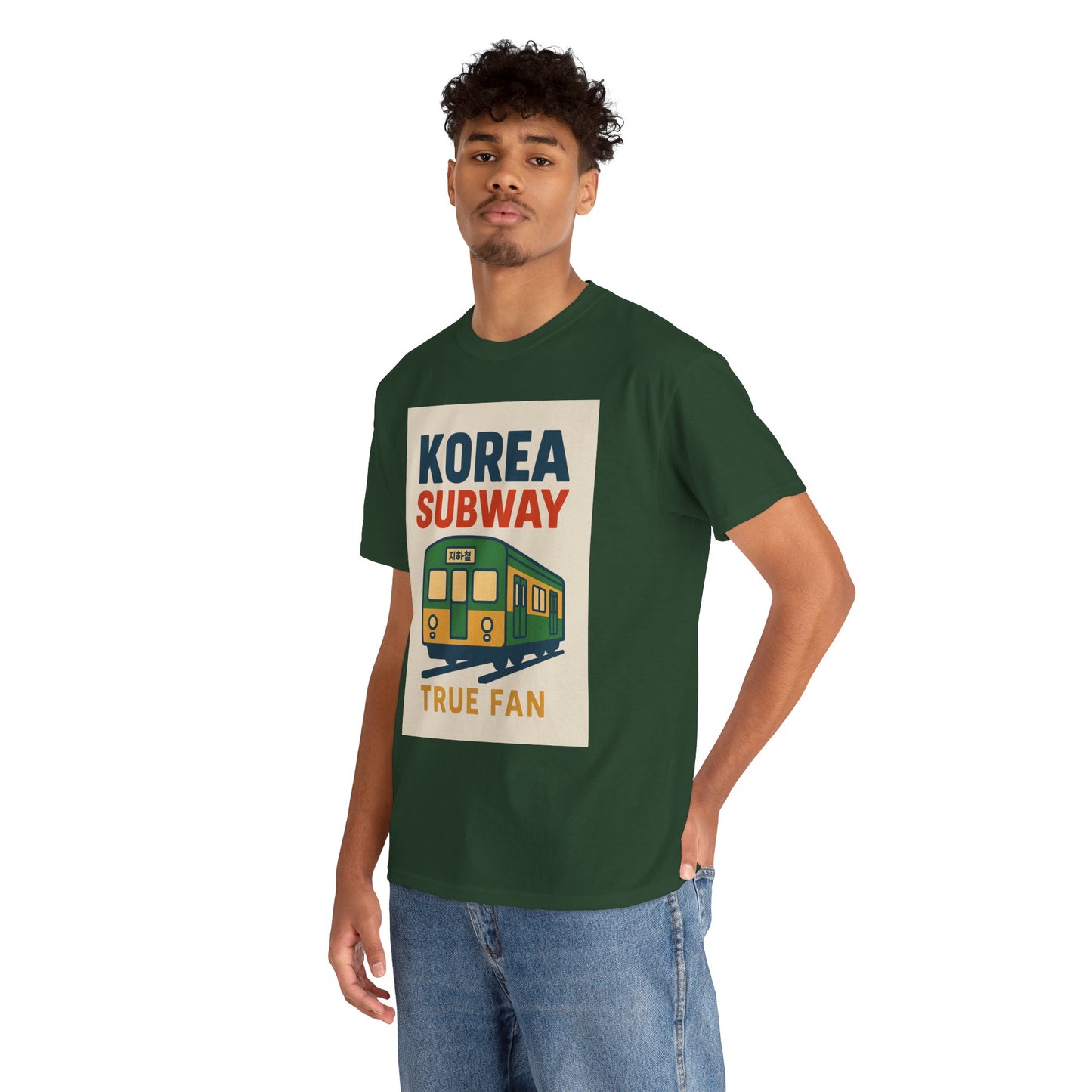 Korea Subway Fan Unisex Heavy Cotton Tee, Graphic Tee, Travel Shirt, Souvenir Shirt, Cool Casual Wear