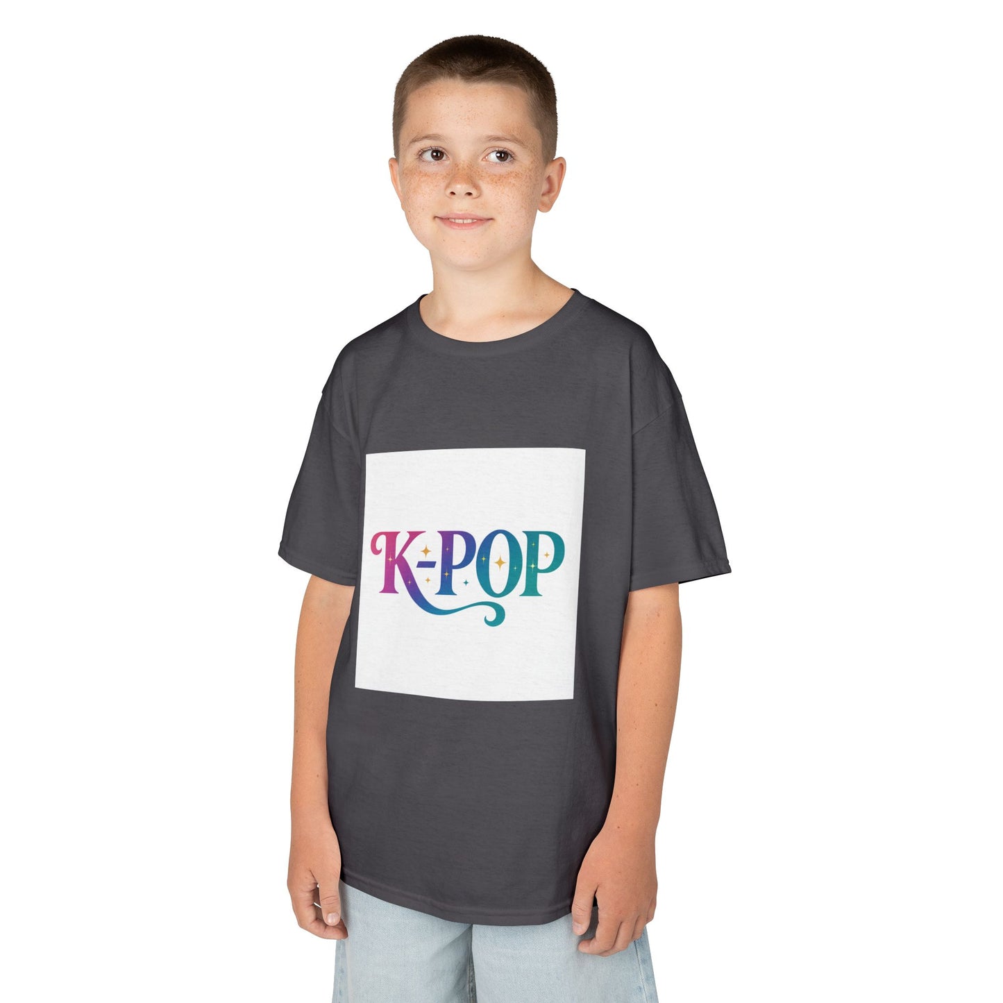 K-Pop Kids Cotton Tee, Perfect Gift for Young Fans, Birthday Present, Schoolwear, Casual Fashion, Music Lovers