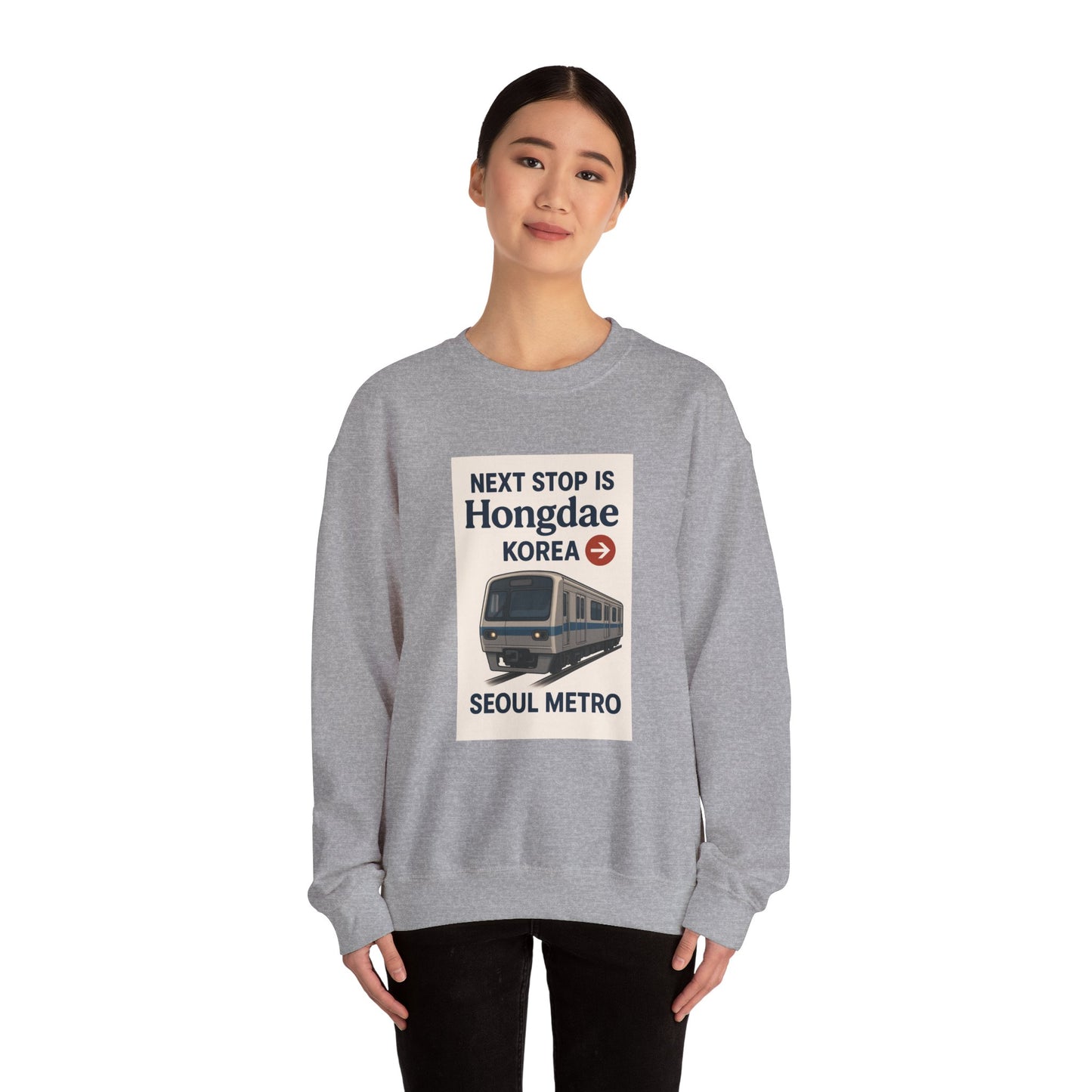 Travel Seoul Crewneck - Next Stop Hongdae