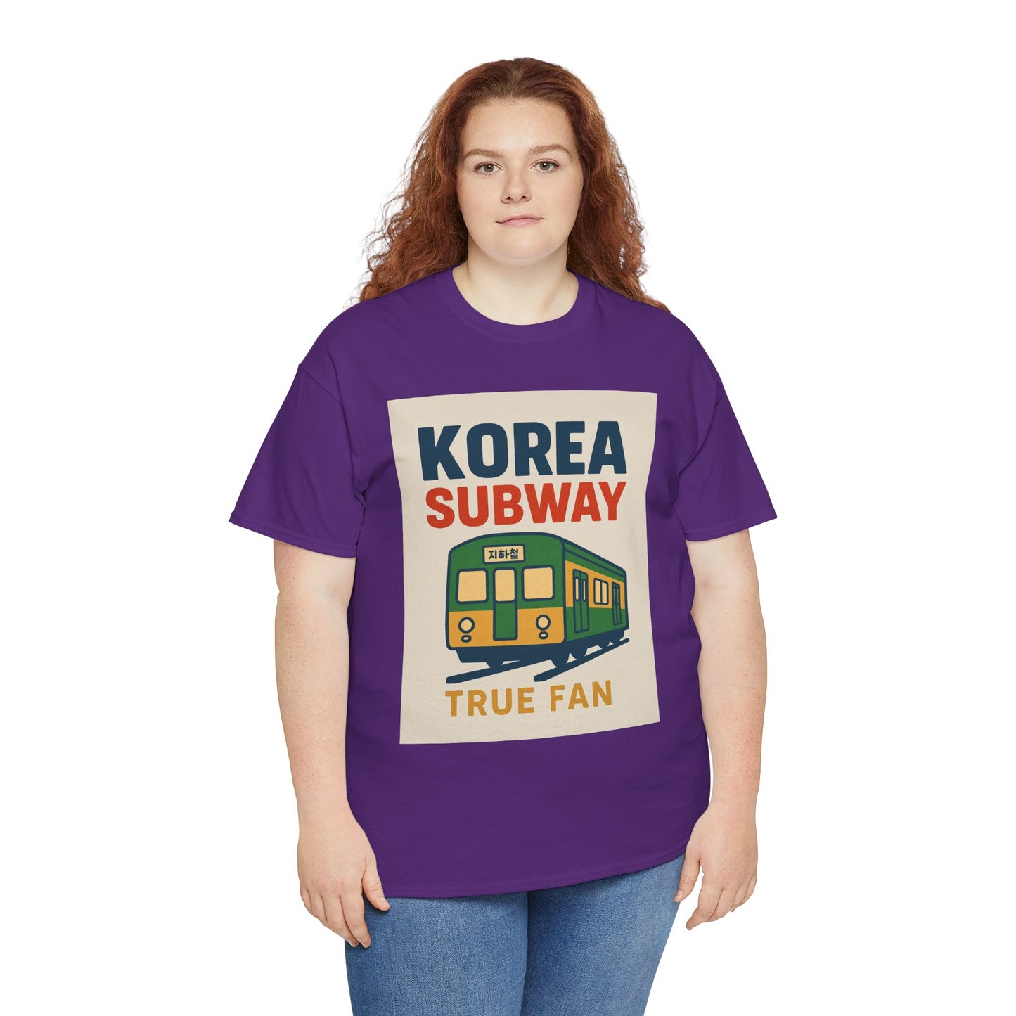 Korea Subway Fan Unisex Heavy Cotton Tee, Graphic Tee, Travel Shirt, Souvenir Shirt, Cool Casual Wear