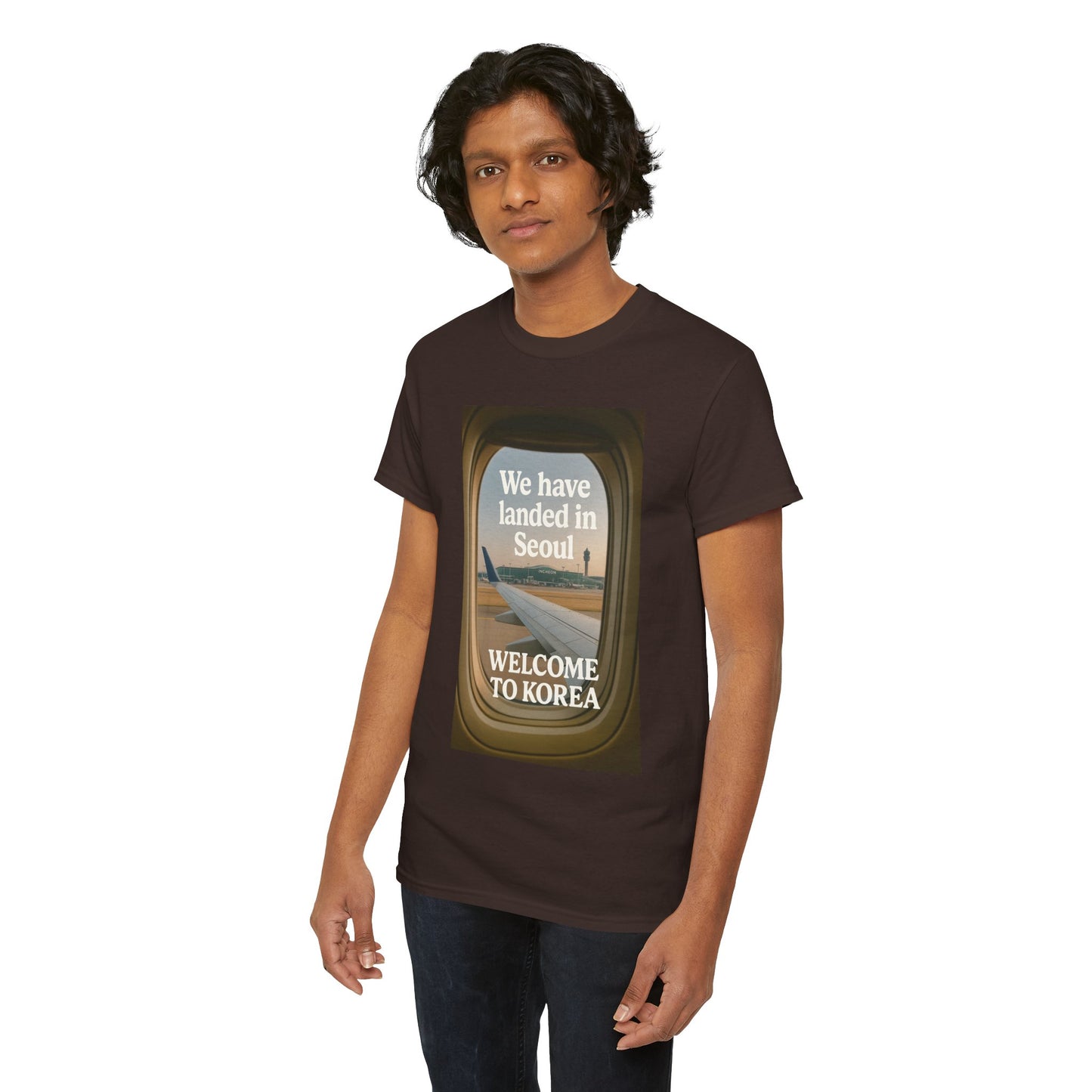 Landed in Seoul, Seoul Travel Tee - Welcome to Korea Unisex Cotton T-Shirt, Casual Travel Shirt, Gift for Travelers, Vintage Airplane Design Shirt, [...]