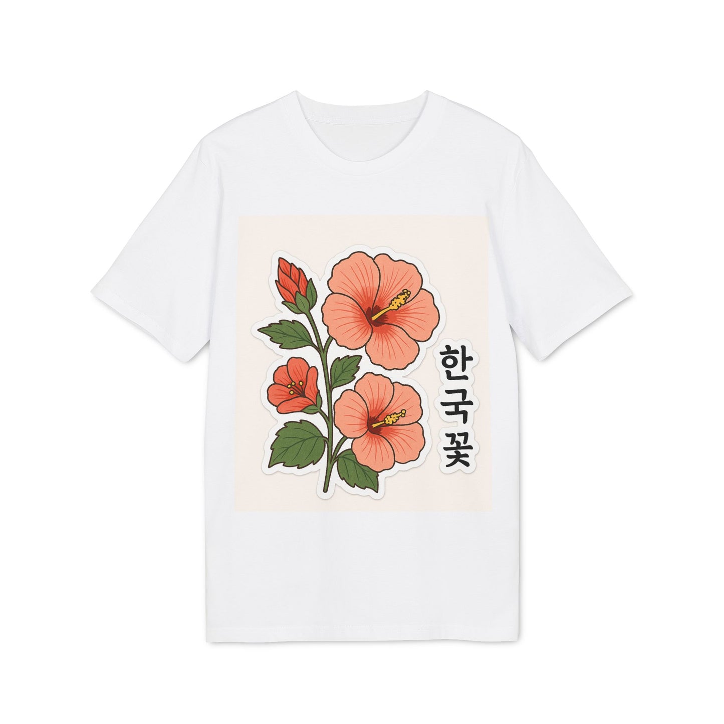 Floral Korean Graphic T-Shirt | Unisex Casual Wear | Perfect for Summer, Gifts, Streetwear, Everyday Style