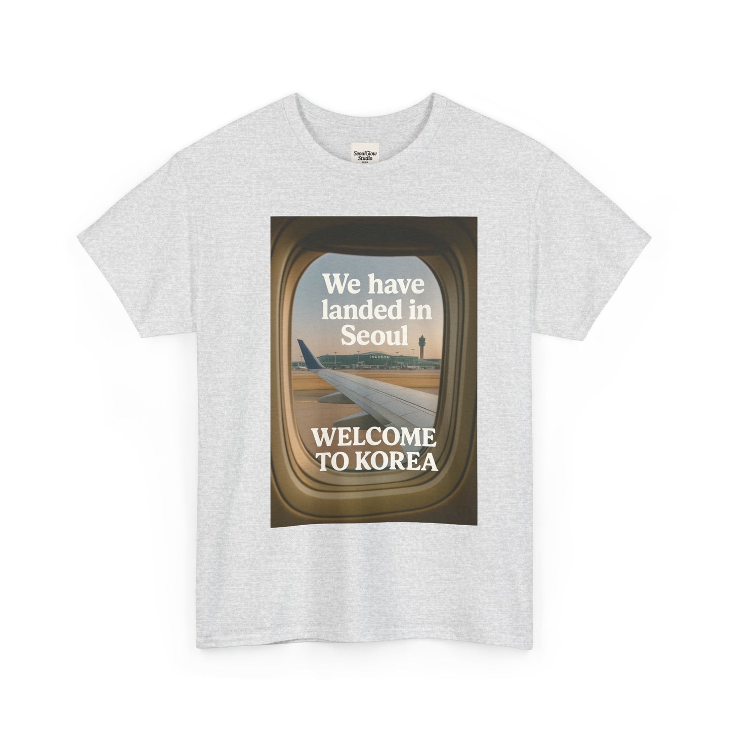 Landed in Seoul, Seoul Travel Tee - Welcome to Korea Unisex Cotton T-Shirt, Casual Travel Shirt, Gift for Travelers, Vintage Airplane Design Shirt, [...]