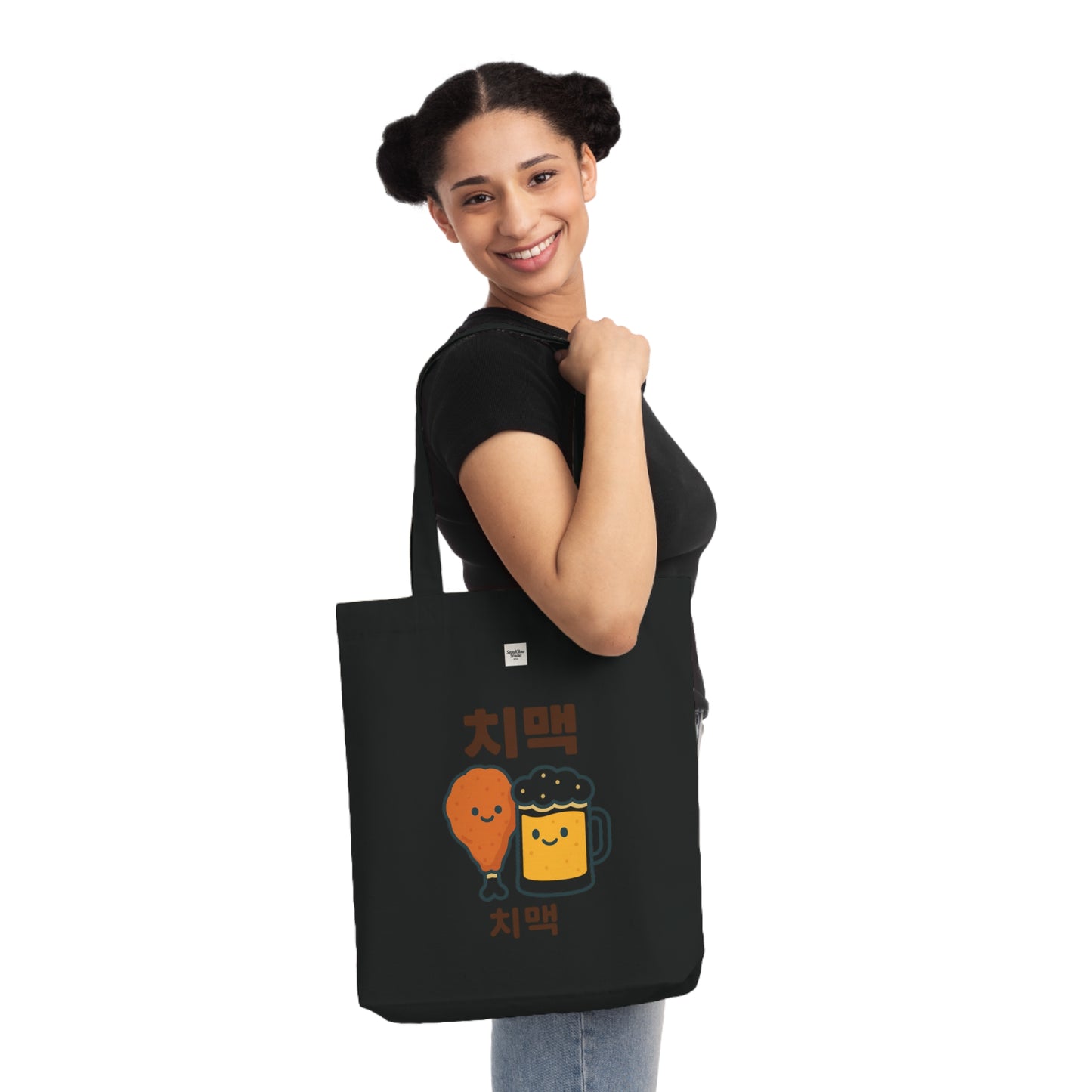 Chimac Lovers Woven Tote Bag - Korea Travel Gift