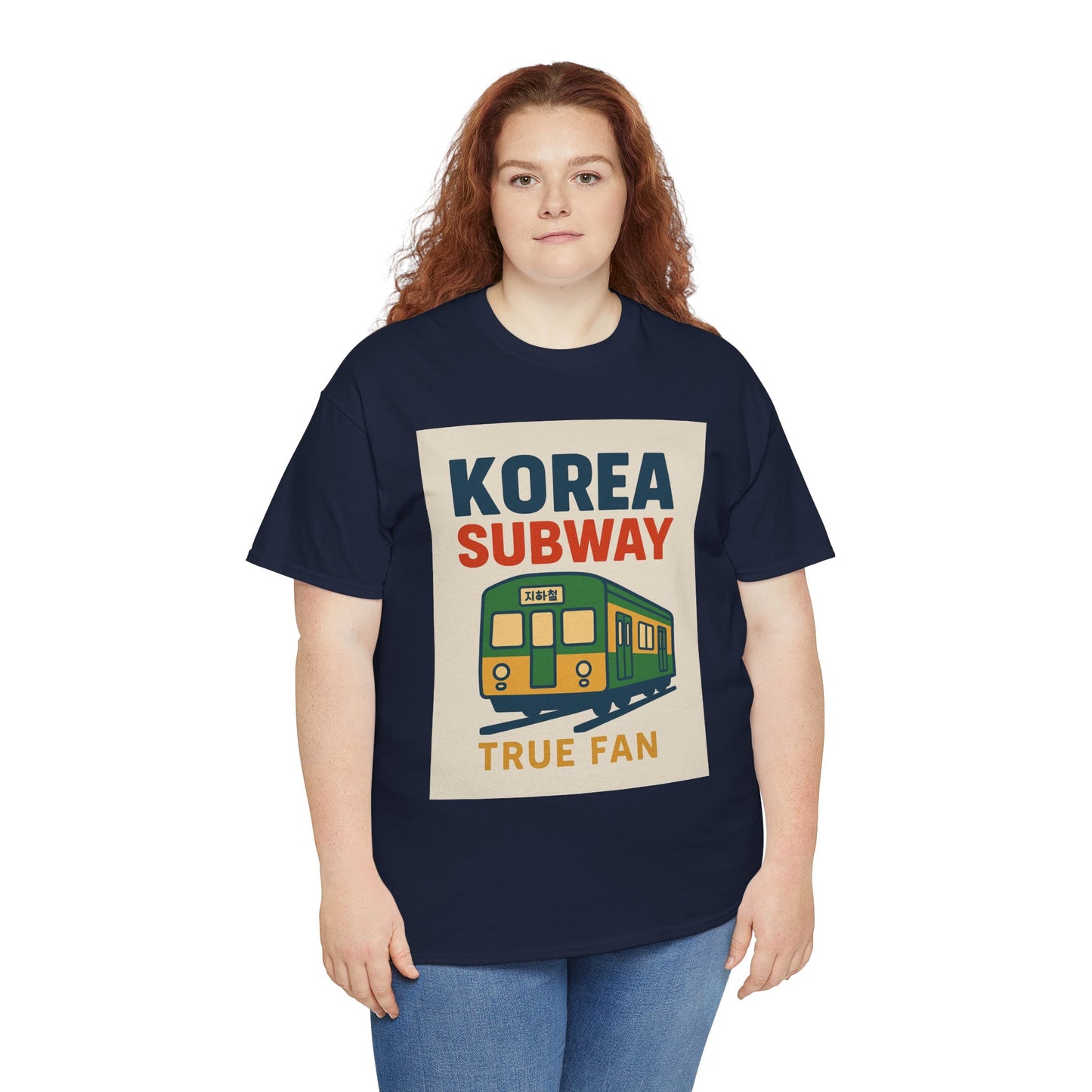 Korea Subway Fan Unisex Heavy Cotton Tee, Graphic Tee, Travel Shirt, Souvenir Shirt, Cool Casual Wear