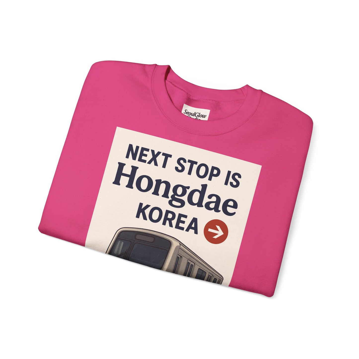 Hongdae Metro Sweatshirt, Seoul, Korea travel Unisex Crewneck, Perfect for Travelers, Urban Outfit, Gift for Transit Enthusiasts