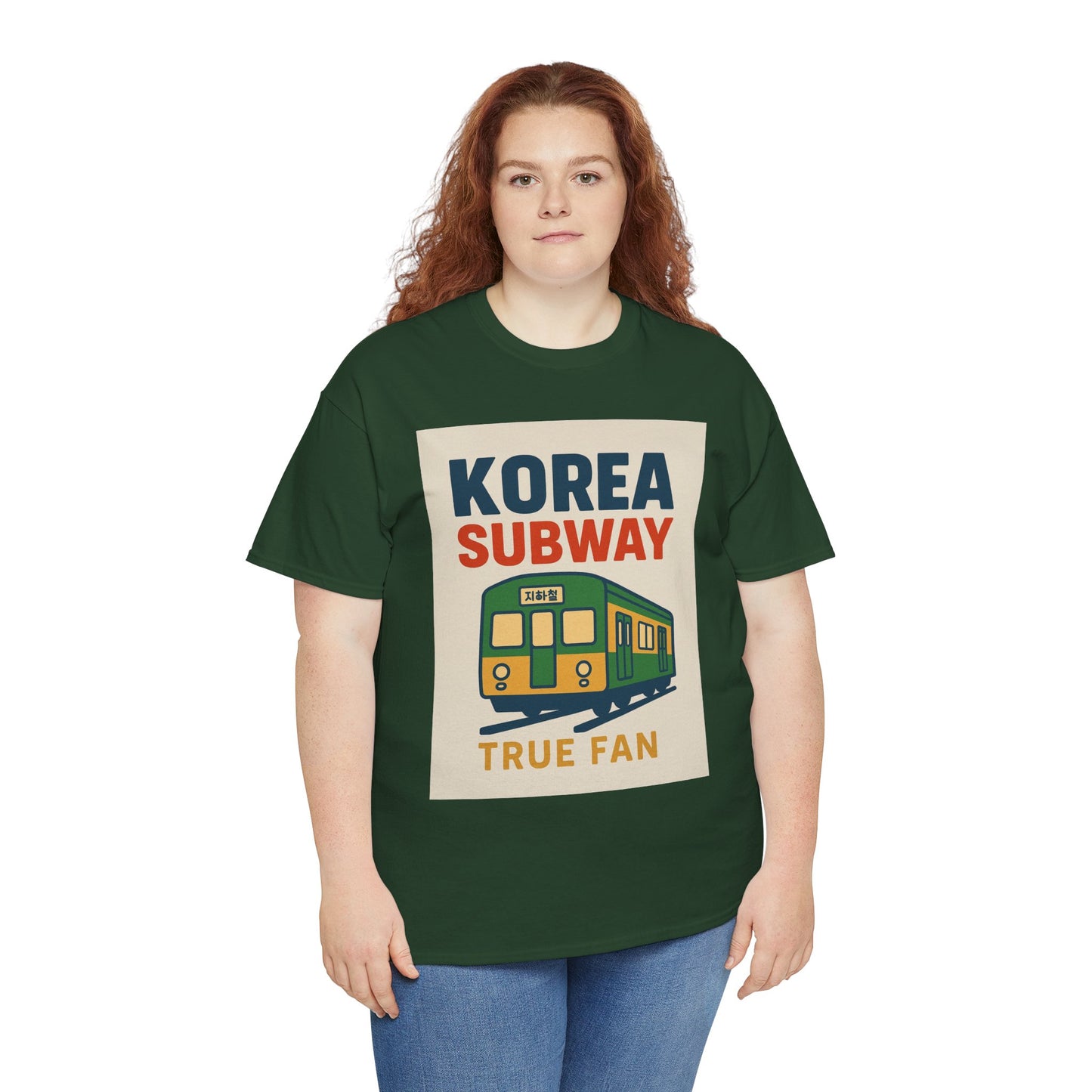 Korea Subway Fan Unisex Heavy Cotton Tee, Graphic Tee, Travel Shirt, Souvenir Shirt, Cool Casual Wear