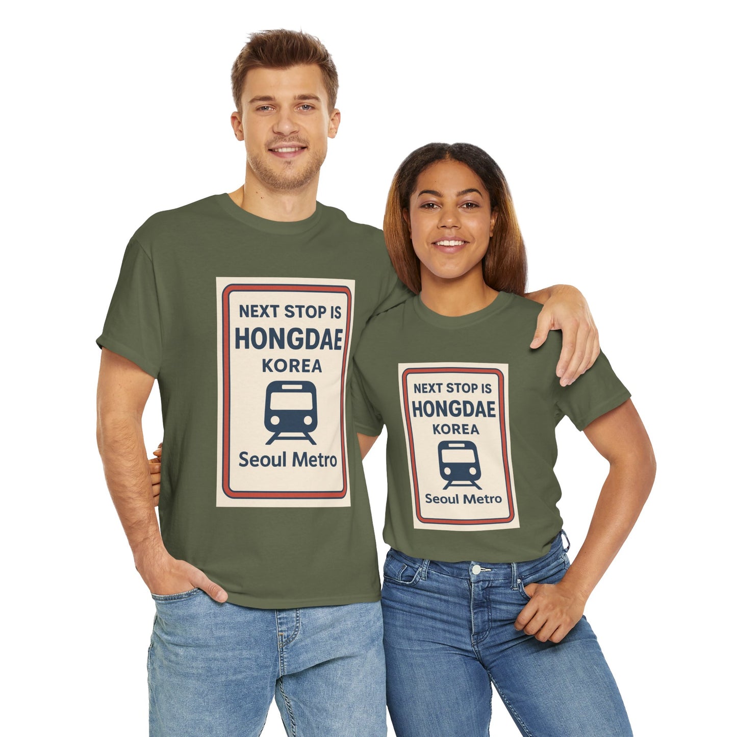 Seoul Metro Tee - Next Stop Hongdae, Travel Shirt, Souvenir Apparel, Korean Culture Gift, Unisex T-Shirt
