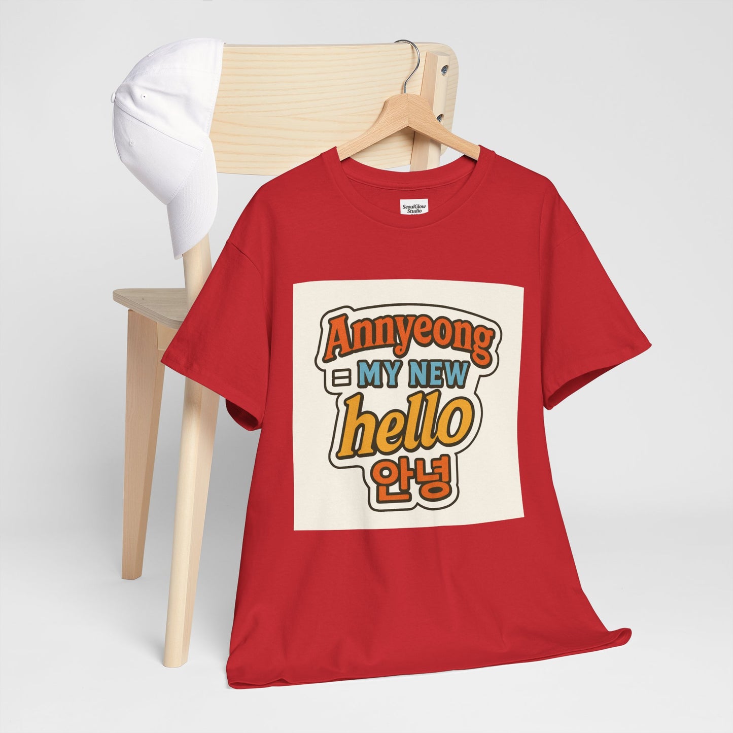 Annyeong!  Trendy Graphic Tee for Everyday Wear, Cute Unisex Tee, Perfect Gift for Friends, Stylish Casual Top, Korean-Inspired T-Shirt