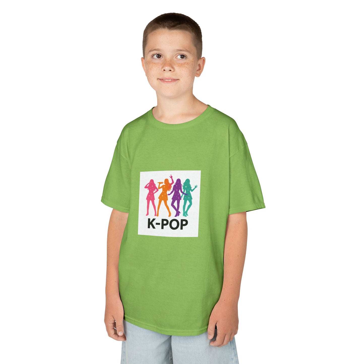 K-Pop Kids Tee, Fun Youth Shirt, Colorful Graphic Tee, Trendy Kids Apparel, Perfect Gift for Music Lovers