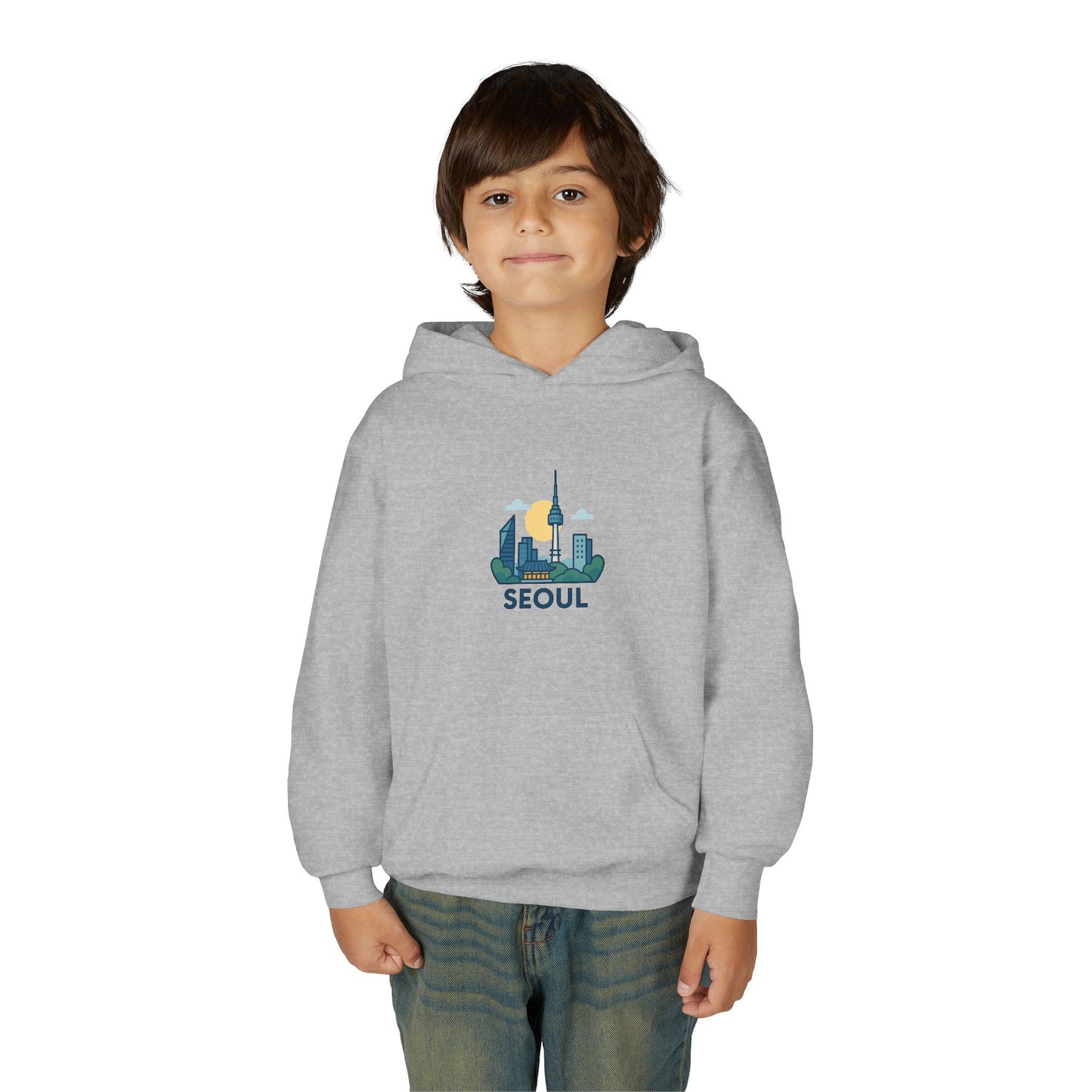 Seoul, World Cityscape Youth Hoodie - Travel Lovers Gift, Cozy Sweatshirt for Teens, Urban Fashion, Vacation Vibes, Gifts for Adventurers