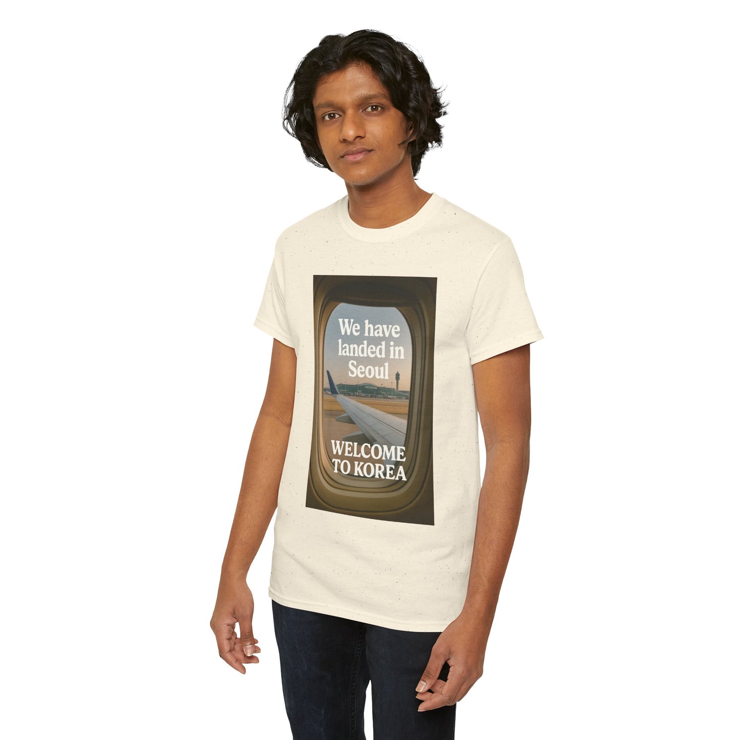 Landed in Seoul, Seoul Travel Tee - Welcome to Korea Unisex Cotton T-Shirt, Casual Travel Shirt, Gift for Travelers, Vintage Airplane Design Shirt, [...]