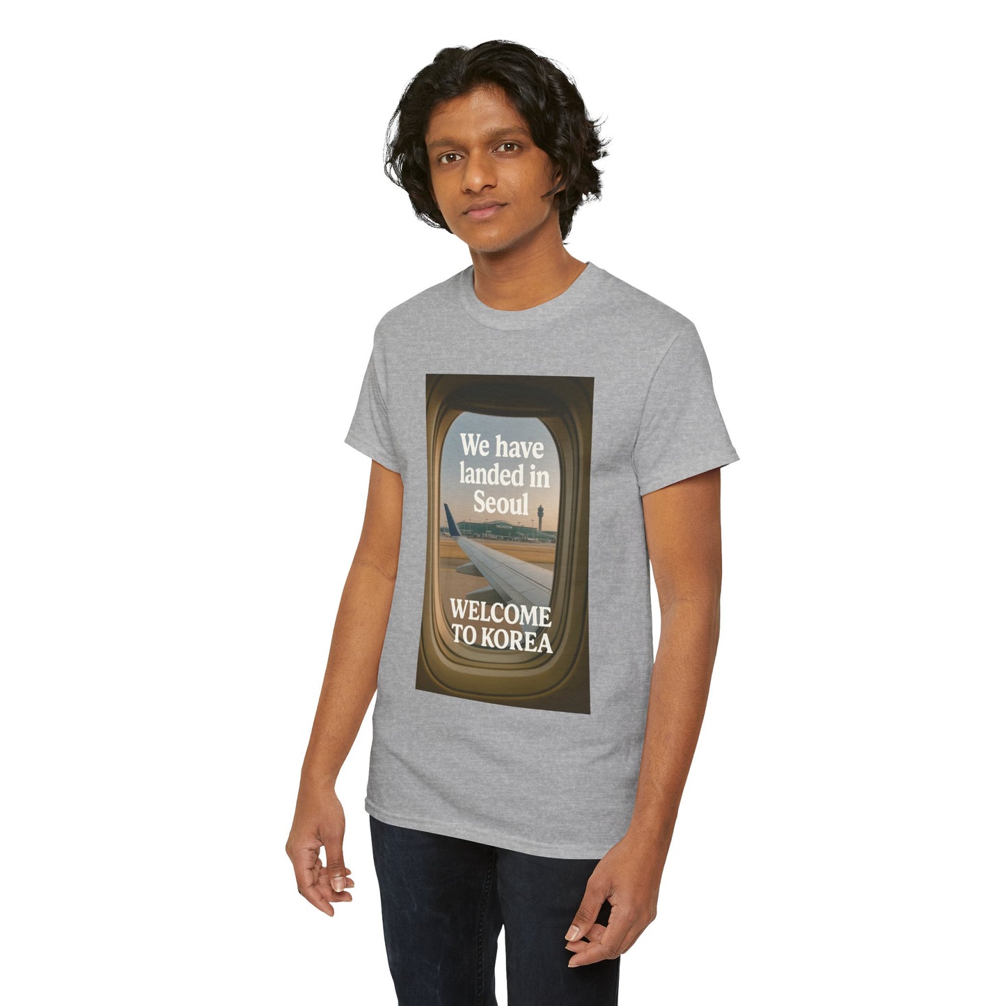 Landed in Seoul, Seoul Travel Tee - Welcome to Korea Unisex Cotton T-Shirt, Casual Travel Shirt, Gift for Travelers, Vintage Airplane Design Shirt, [...]