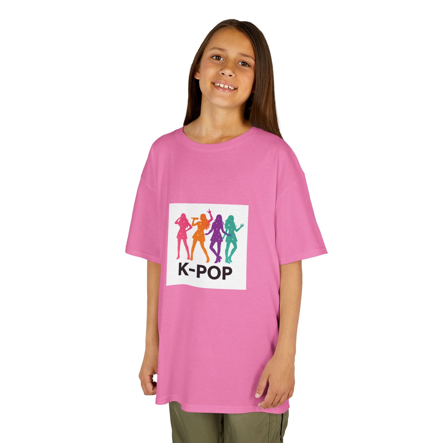 K-Pop Kids Tee, Fun Youth Shirt, Colorful Graphic Tee, Trendy Kids Apparel, Perfect Gift for Music Lovers
