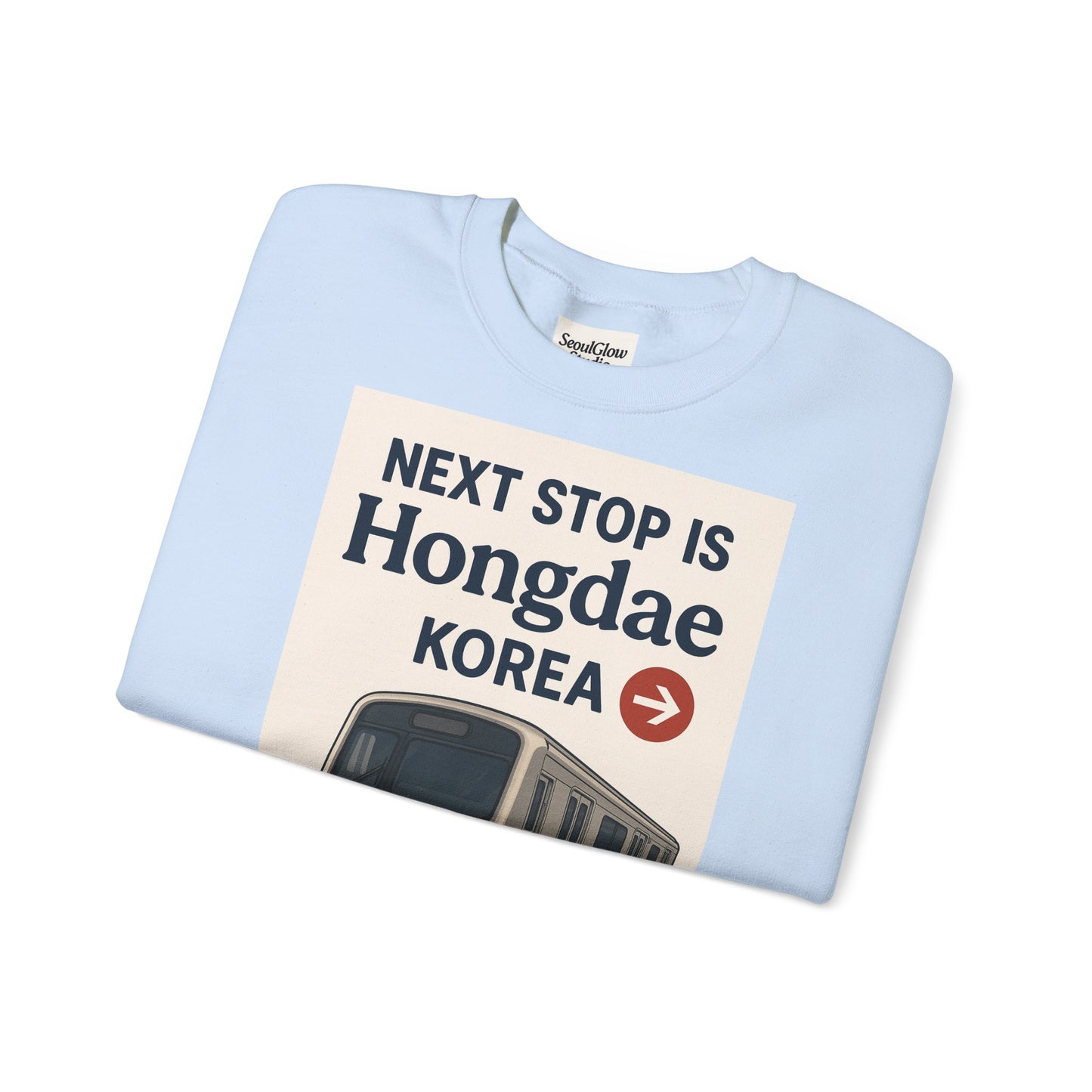 Hongdae Metro Sweatshirt, Seoul, Korea travel Unisex Crewneck, Perfect for Travelers, Urban Outfit, Gift for Transit Enthusiasts