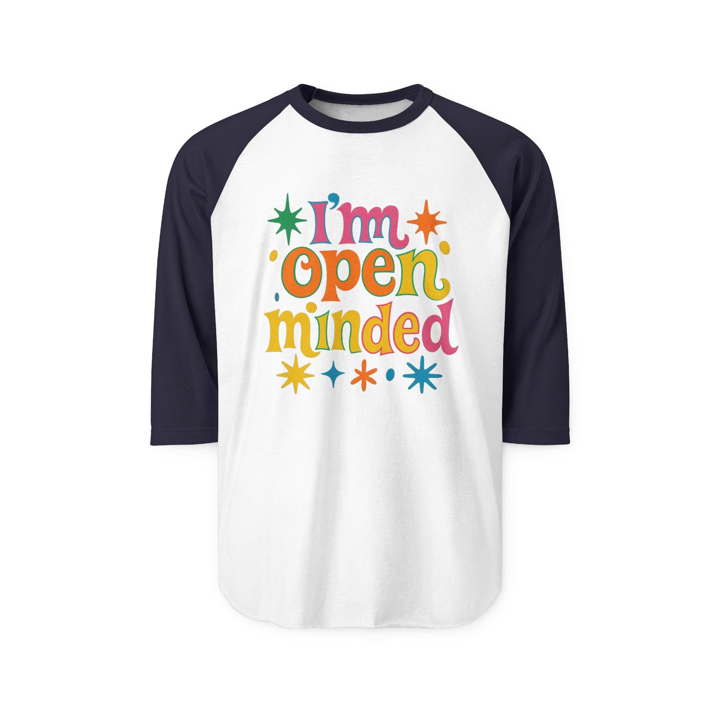Open-Minded Unisex Raglan Shirt - Fun Graphic
