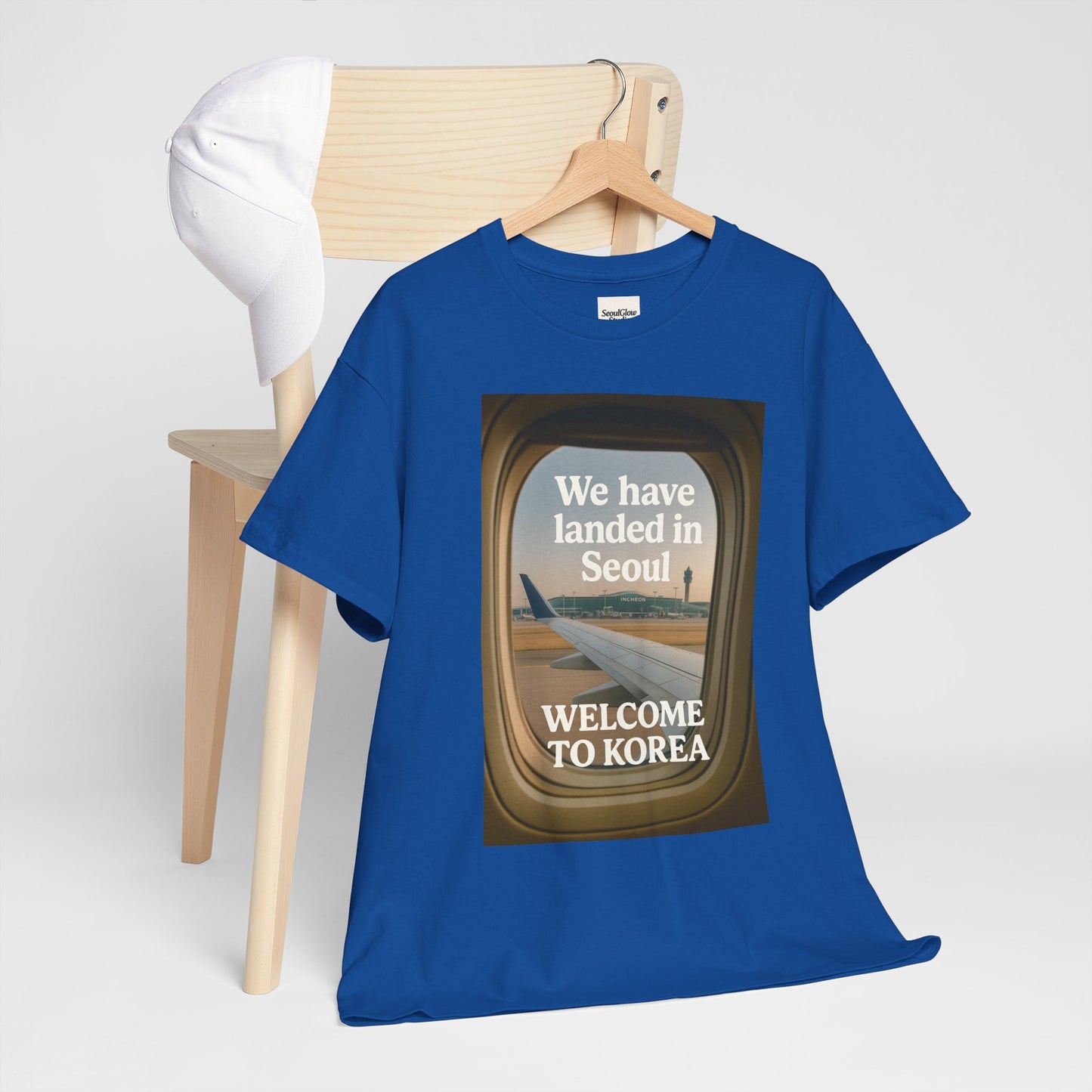 Landed in Seoul, Seoul Travel Tee - Welcome to Korea Unisex Cotton T-Shirt, Casual Travel Shirt, Gift for Travelers, Vintage Airplane Design Shirt, [...]