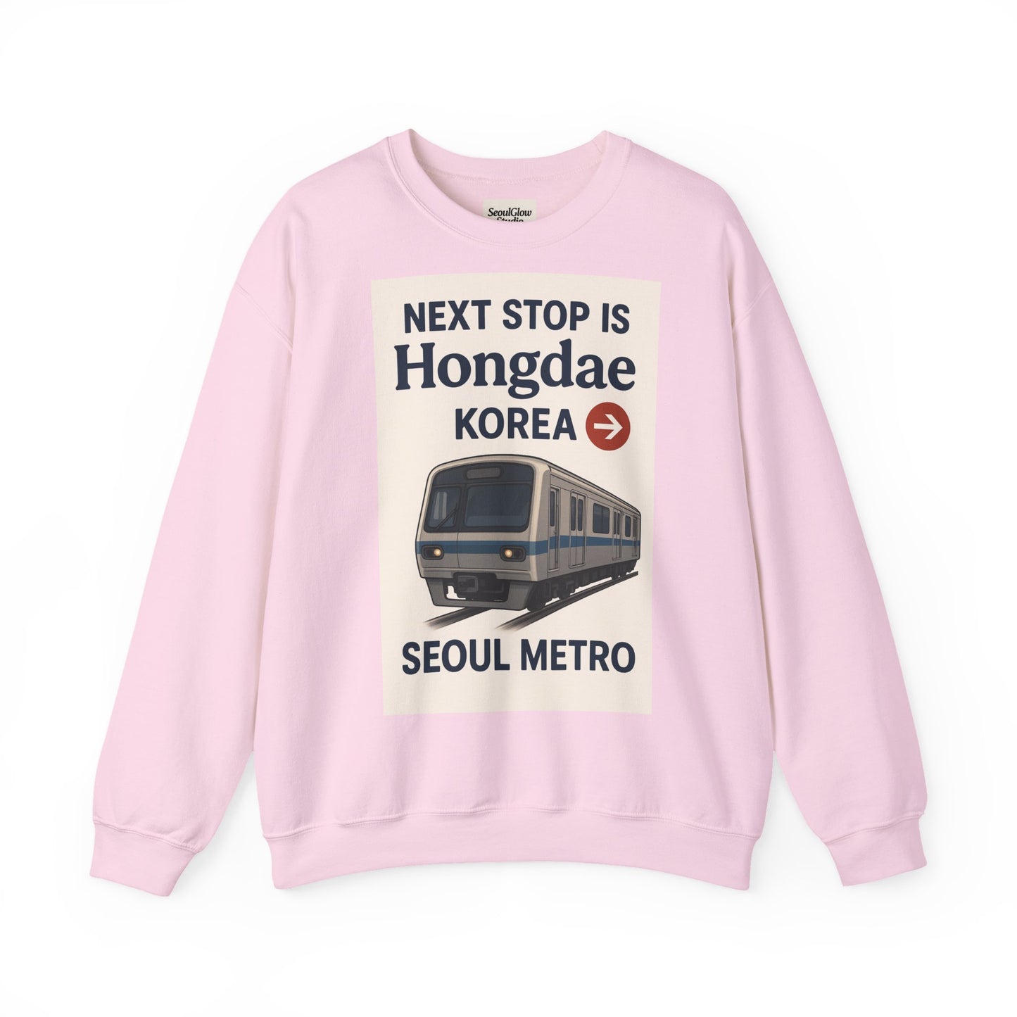Hongdae Metro Sweatshirt, Seoul, Korea travel Unisex Crewneck, Perfect for Travelers, Urban Outfit, Gift for Transit Enthusiasts